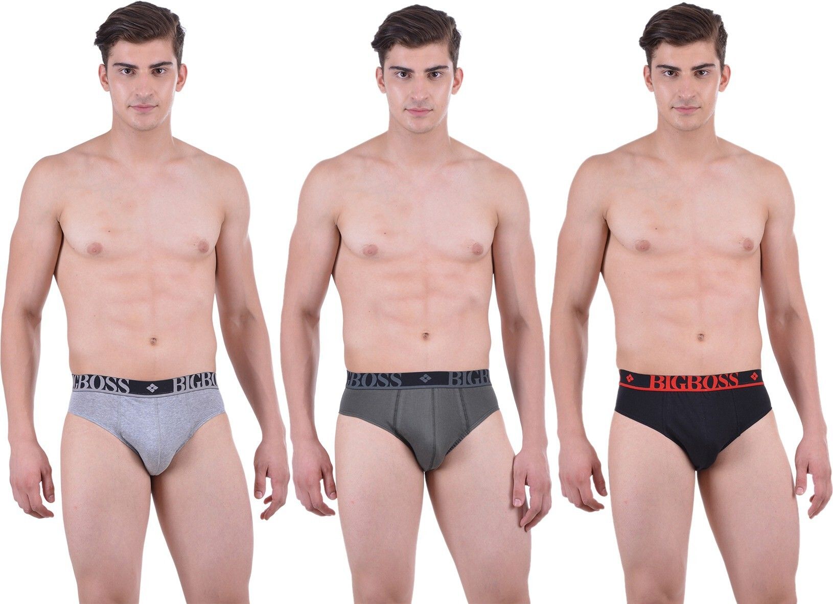 Pack of 3 Cotton Double Pouch Support Solid Men Brief-image-7