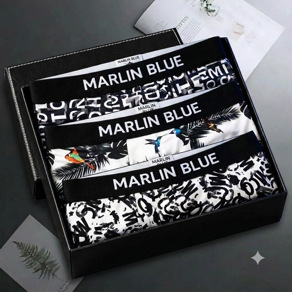 marlin blue Printed, Graphic Print Men Trunk-picture-40