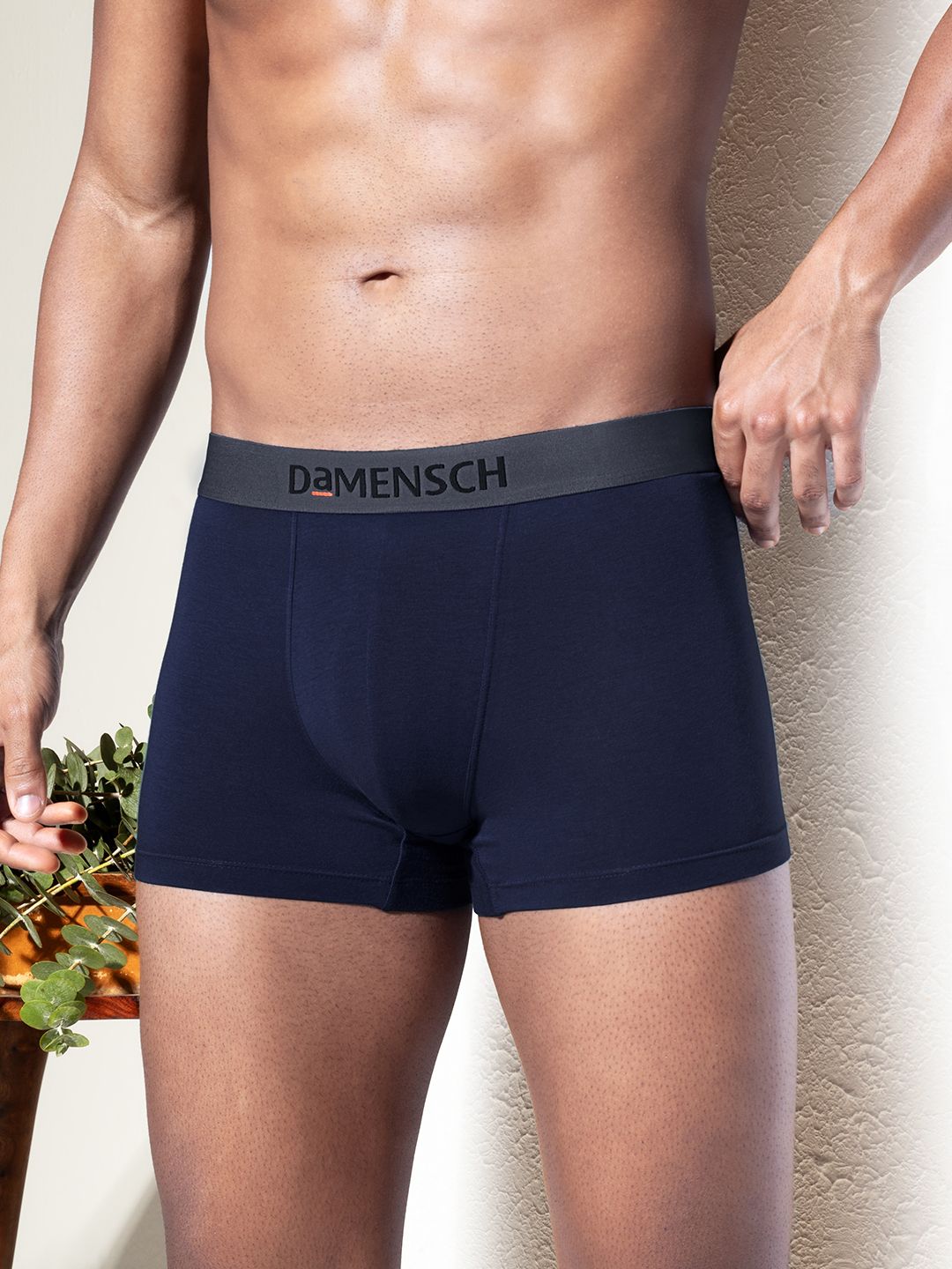 damensch Deo-Soft Anti-Bacterial Navy Solid Men Trunk-picture-20
