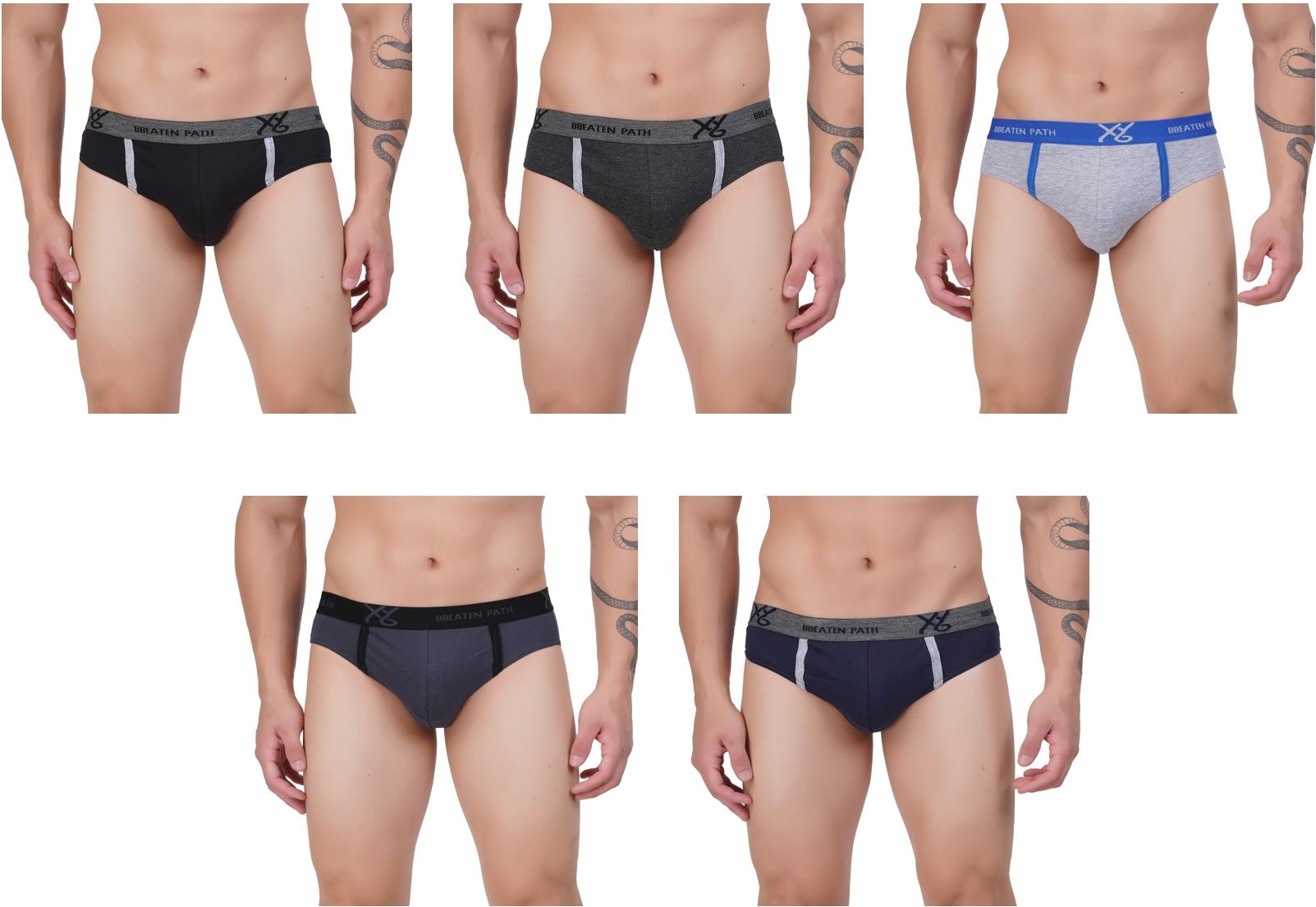 xy bbeaten path Pack of 5 Solid Men Brief-picture-10