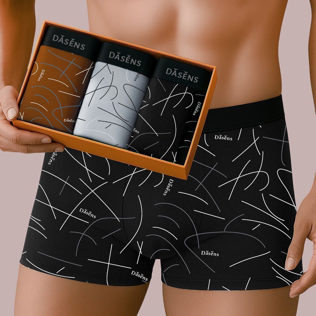 dasens Pack of 3 Printed Men Brief-picture-18