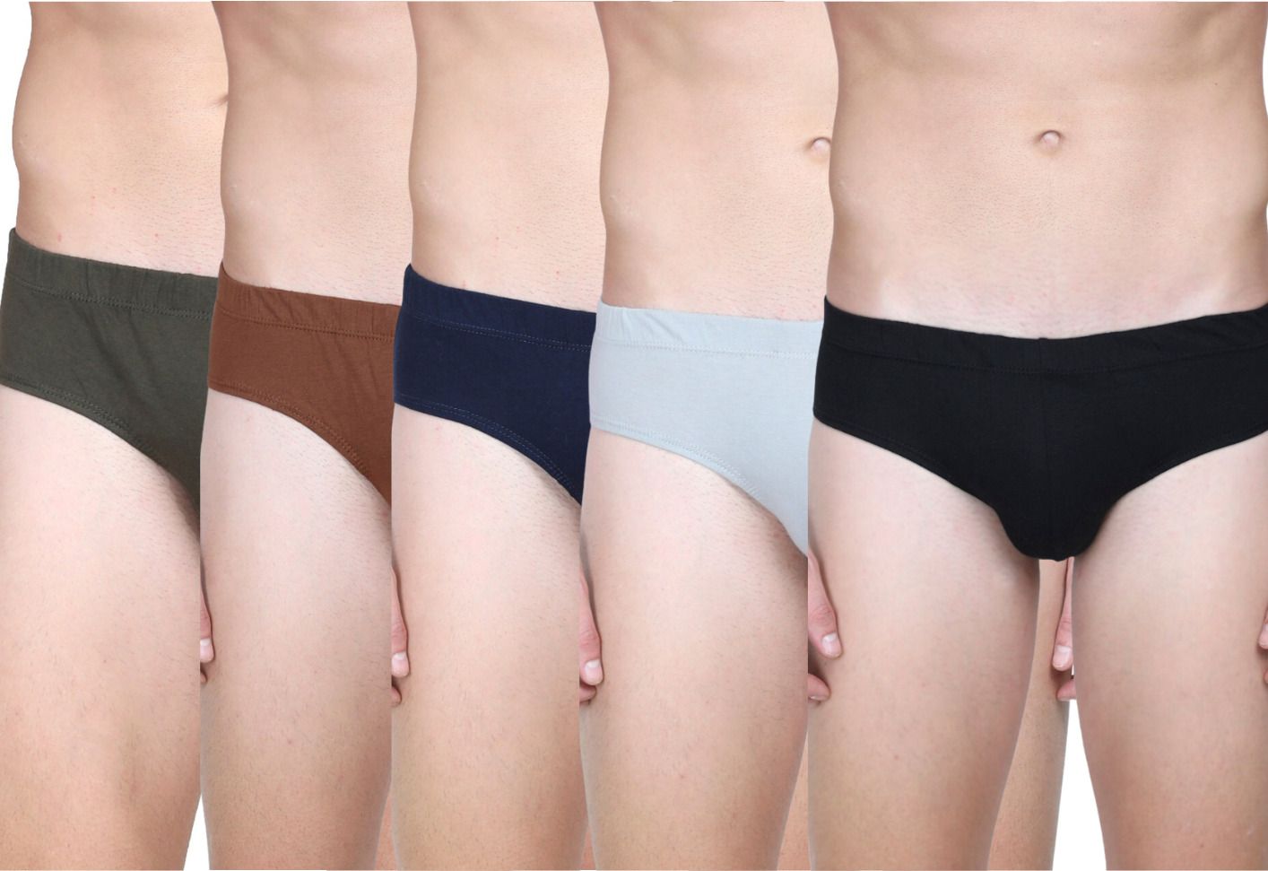 crystal retail Pack of 5 Solid Men Brief-picture-26