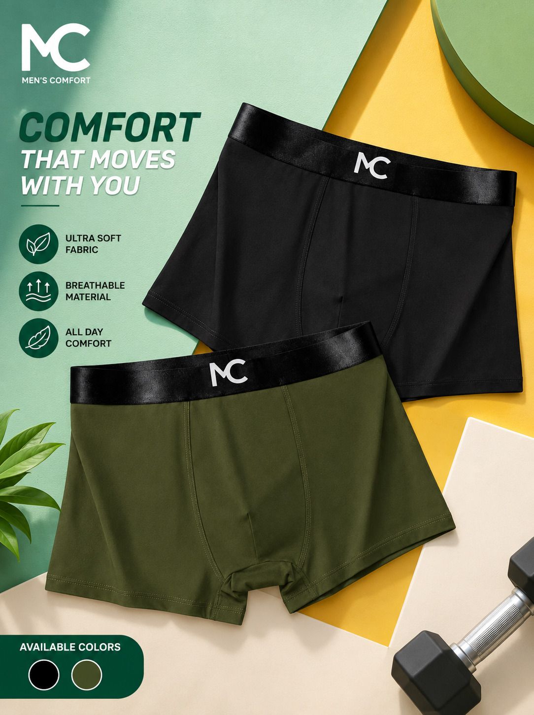 mokichi Pack of 2 Solid Men Brief-picture-20