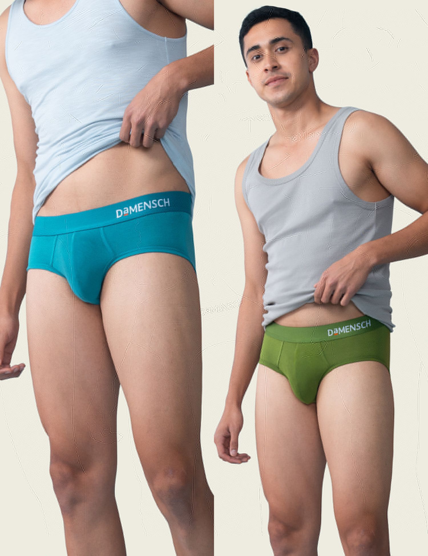 damensch Pack of 2 Micro Modal Stretch V Shape Solid Men Brief-picture-27