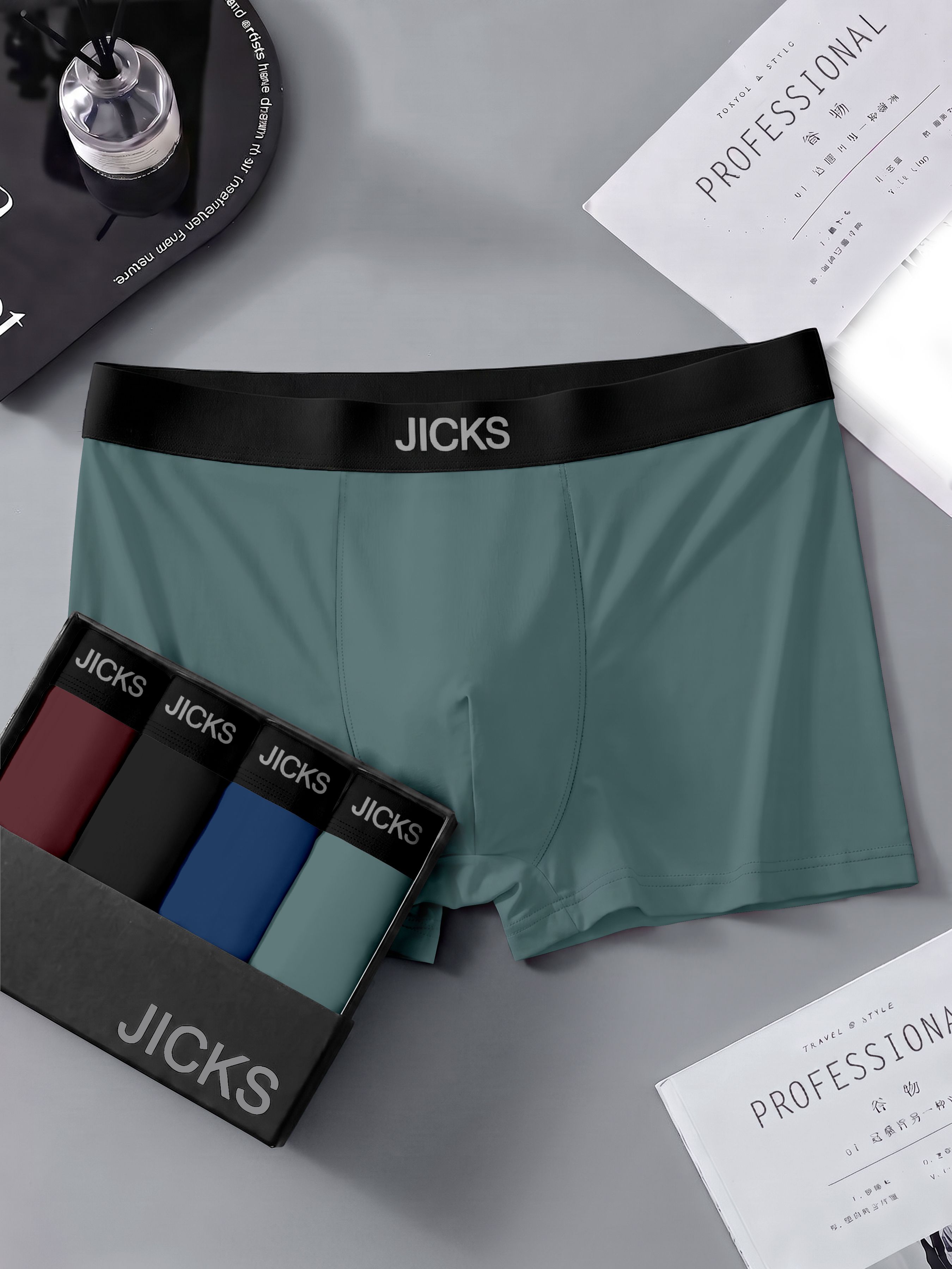 jicks Pack of 4 Solid Men Trunk-picture-23
