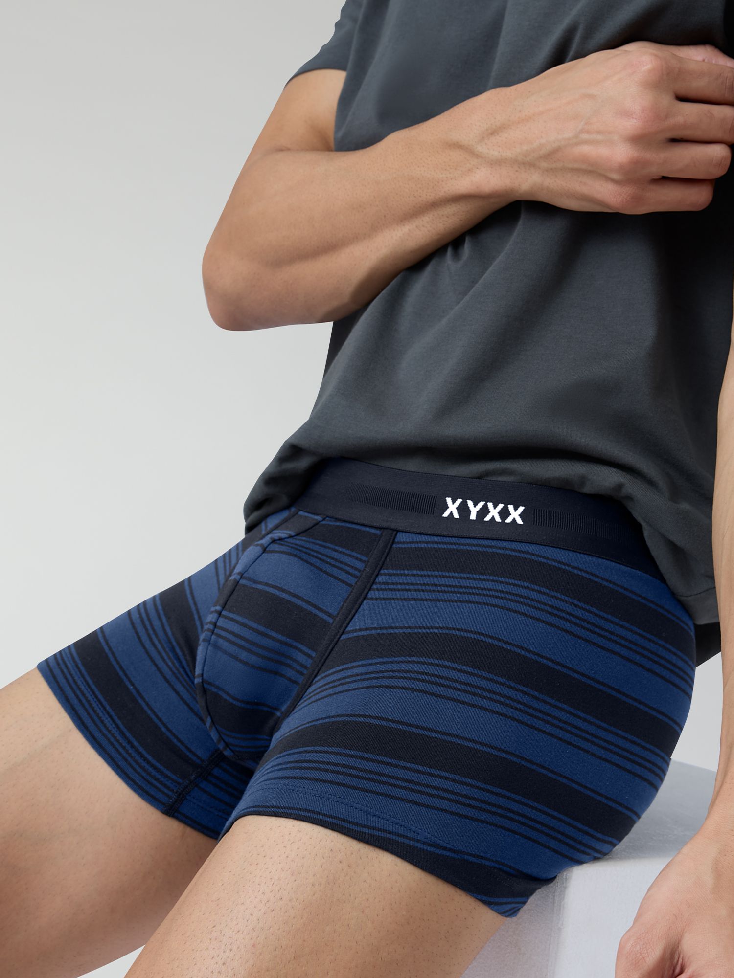 xyxx Pack of 1 Odour-free comfort Cotton STREAX Underwear Striped Men Trunk-picture-11