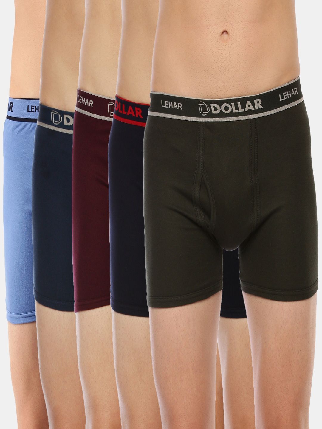 Pack of 3 Dollar Lehar Mens Combed Cotton Trunk - Pack of 3 - Actual Colour May Vary Solid Men Trunk
