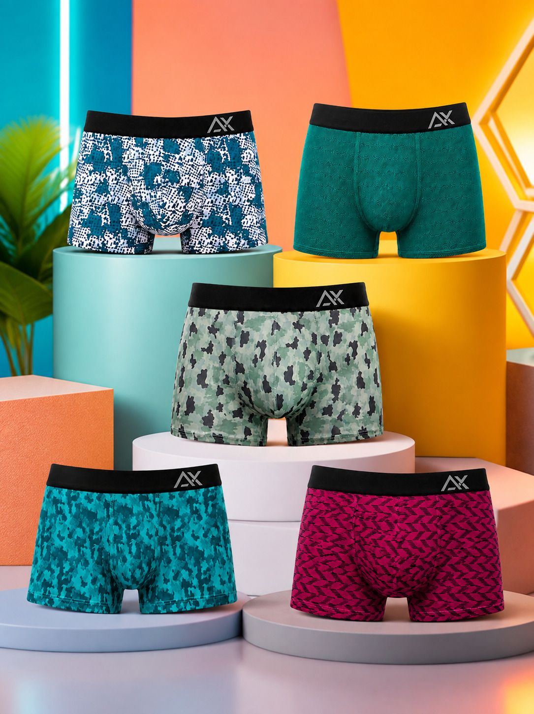 aaoxx Pack of 5 Solid Men Trunk-picture-16