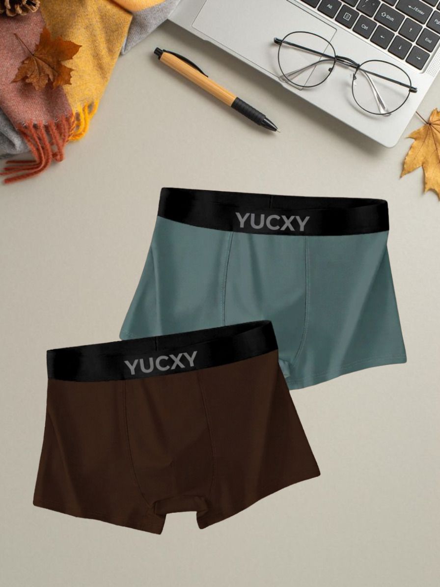 yucxy Pack of 2 Solid Men Trunk-picture-25