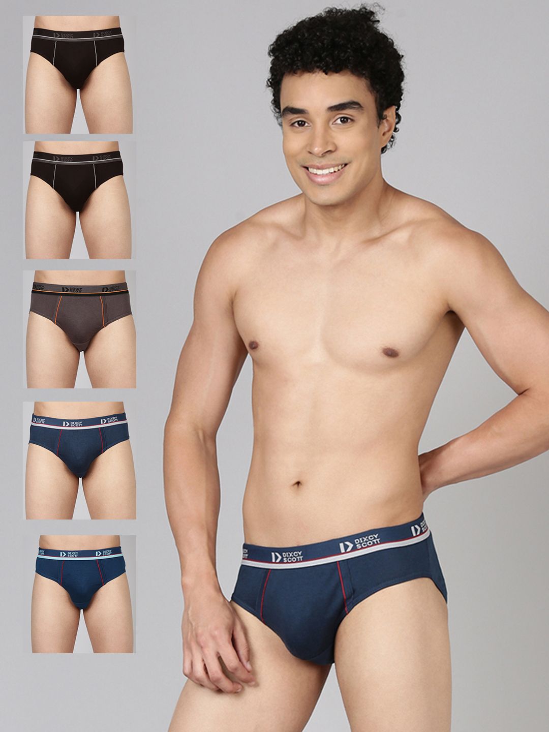 Pack of 5 Solid Men Brief