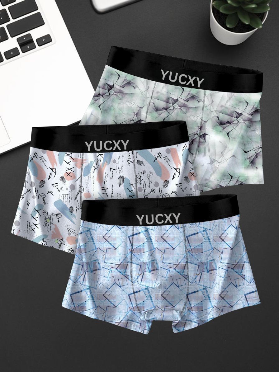 yucxy Pack of 3 Printed Men Trunk-picture-26