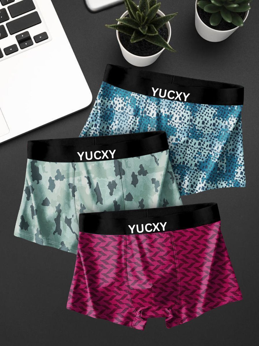 yucxy Pack of 3 Printed Men Trunk-picture-40