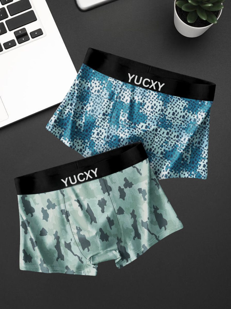 yucxy Camouflage, Printed, Geometric Print Men Trunk-picture-17