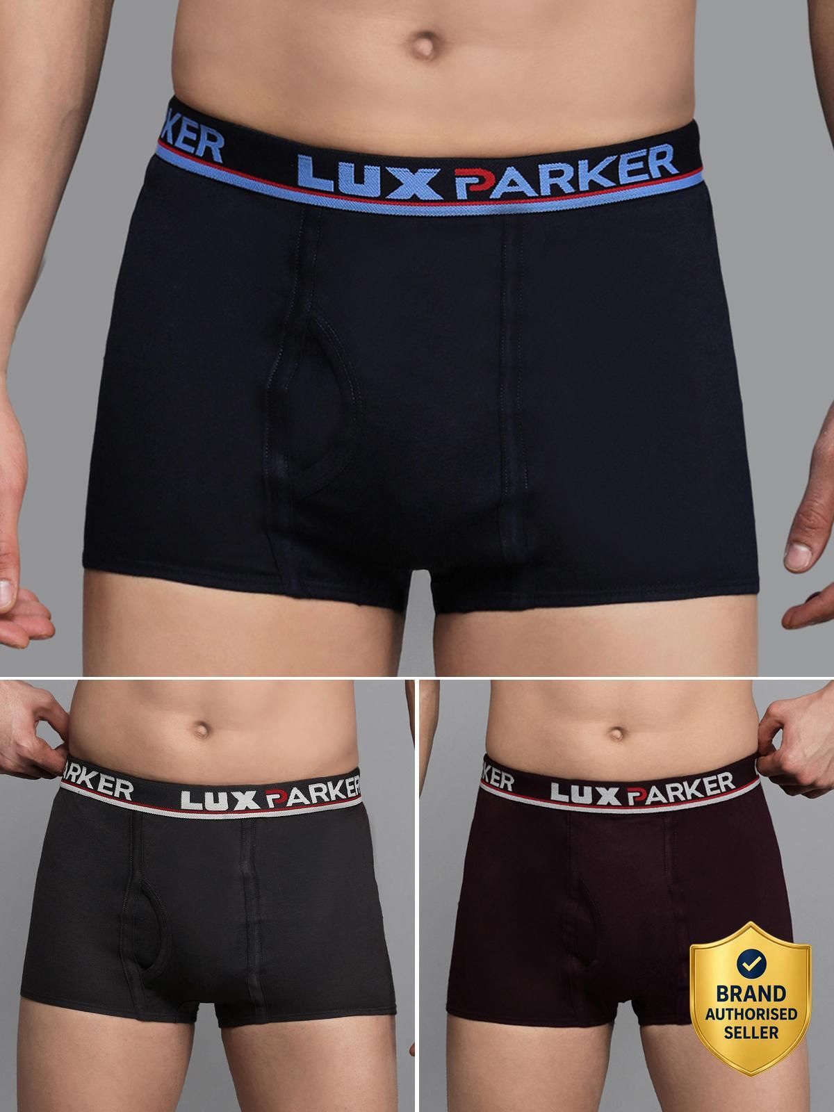 lux parker Pack of 3 Solid Men Trunk-picture-0
