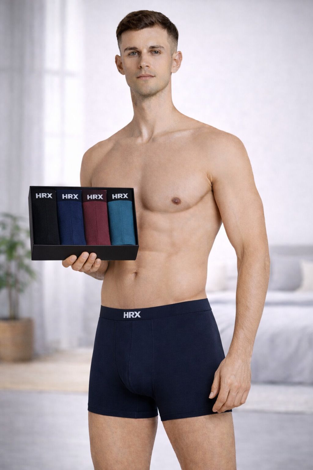 hrx by hrithik roshan Pack of 4 Solid Men Trunk-picture-28