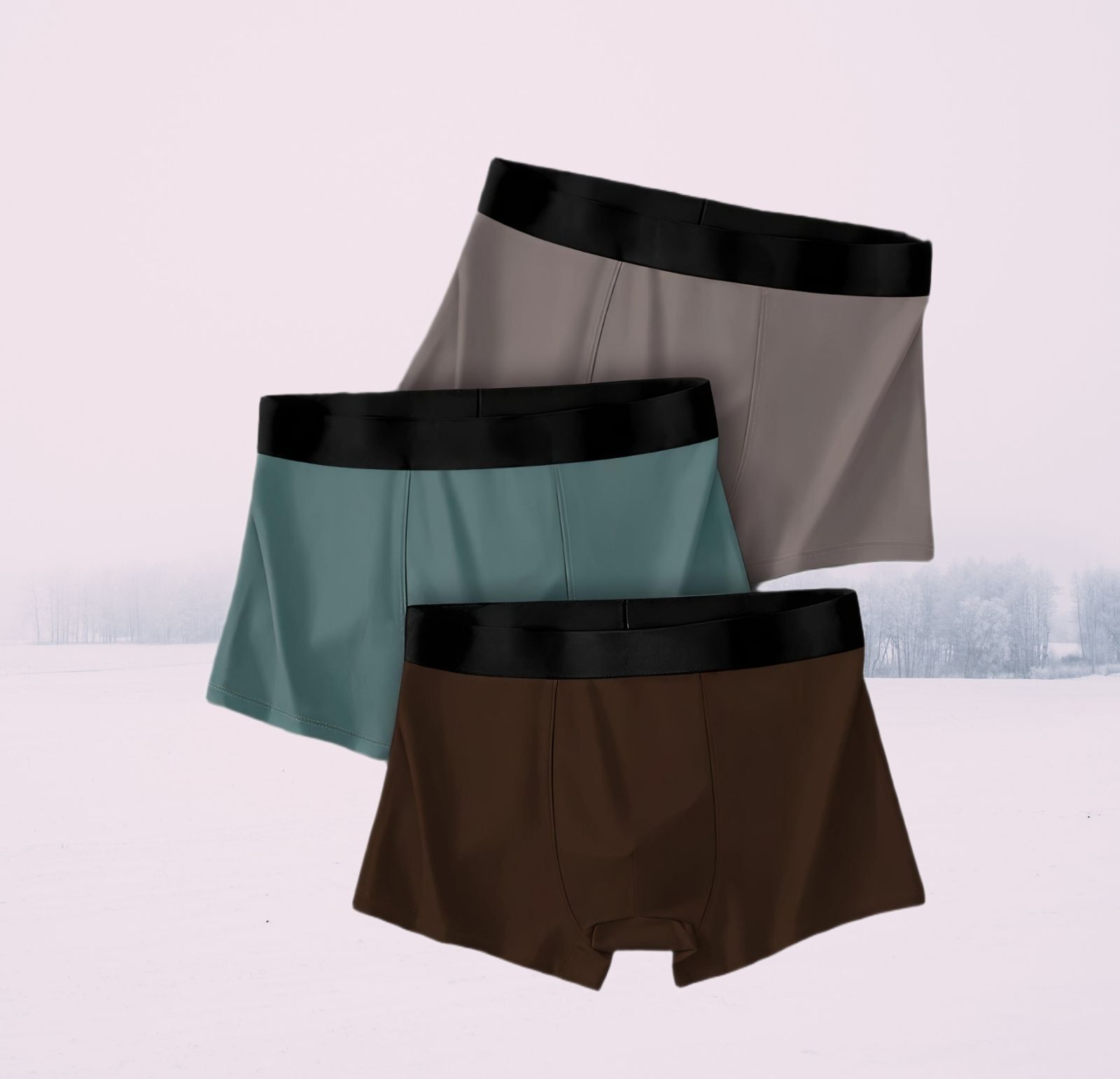 aizii Pack of 3 Solid Men Trunk-picture-45