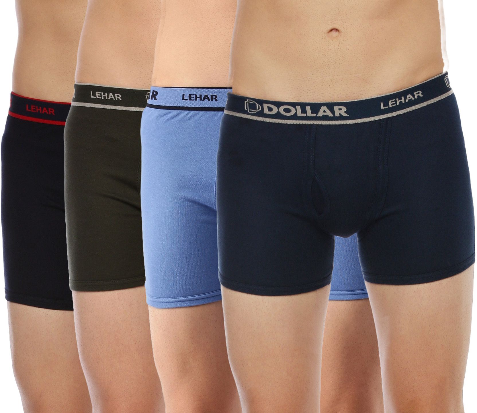 Pack of 4 Dollar Lehar Mens Combed Cotton Trunk - Pack of 4 - Actual Colour May Vary Solid Men Trunk-picture-15