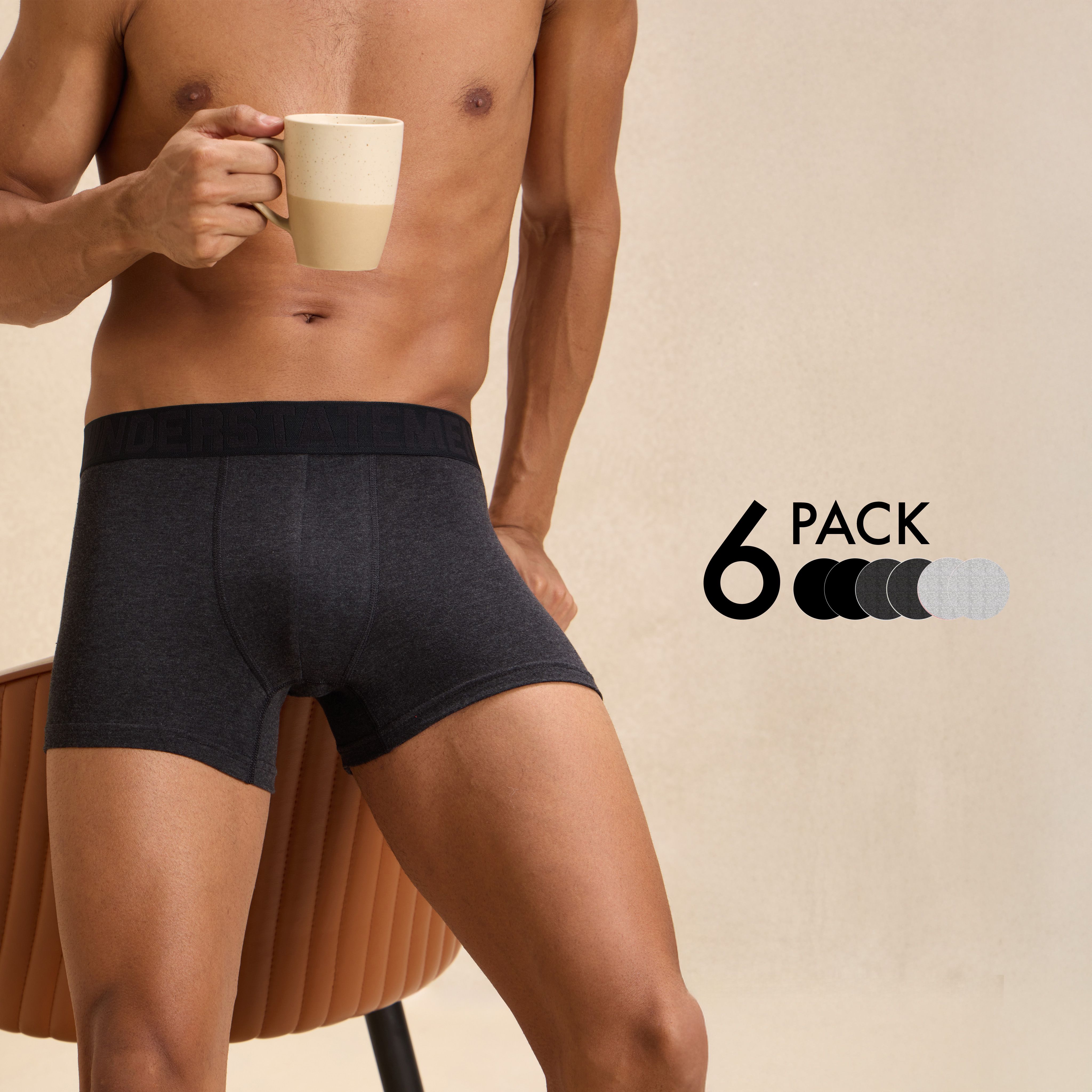 Pack of 6 Solid Men Trunk-image-46