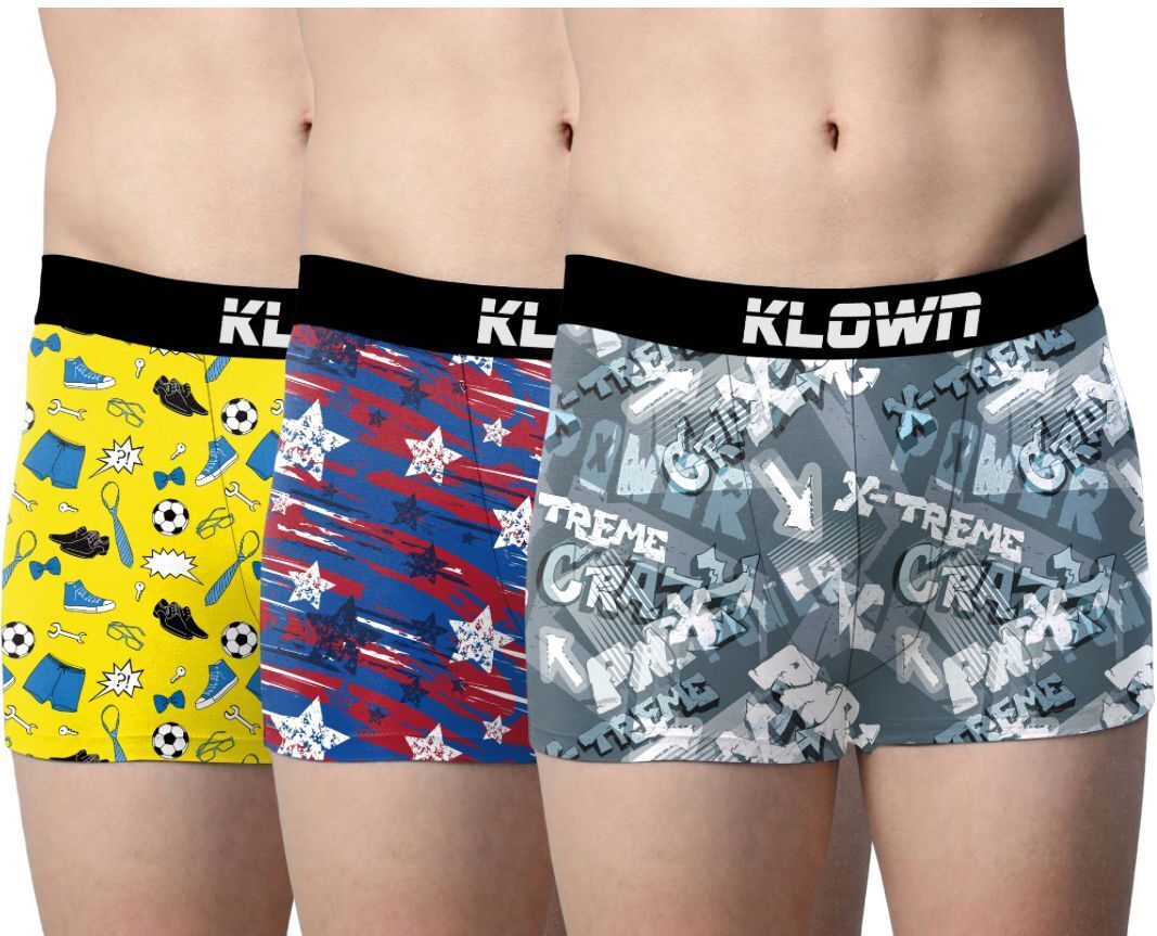 Pack of 3 Printed Men Trunk