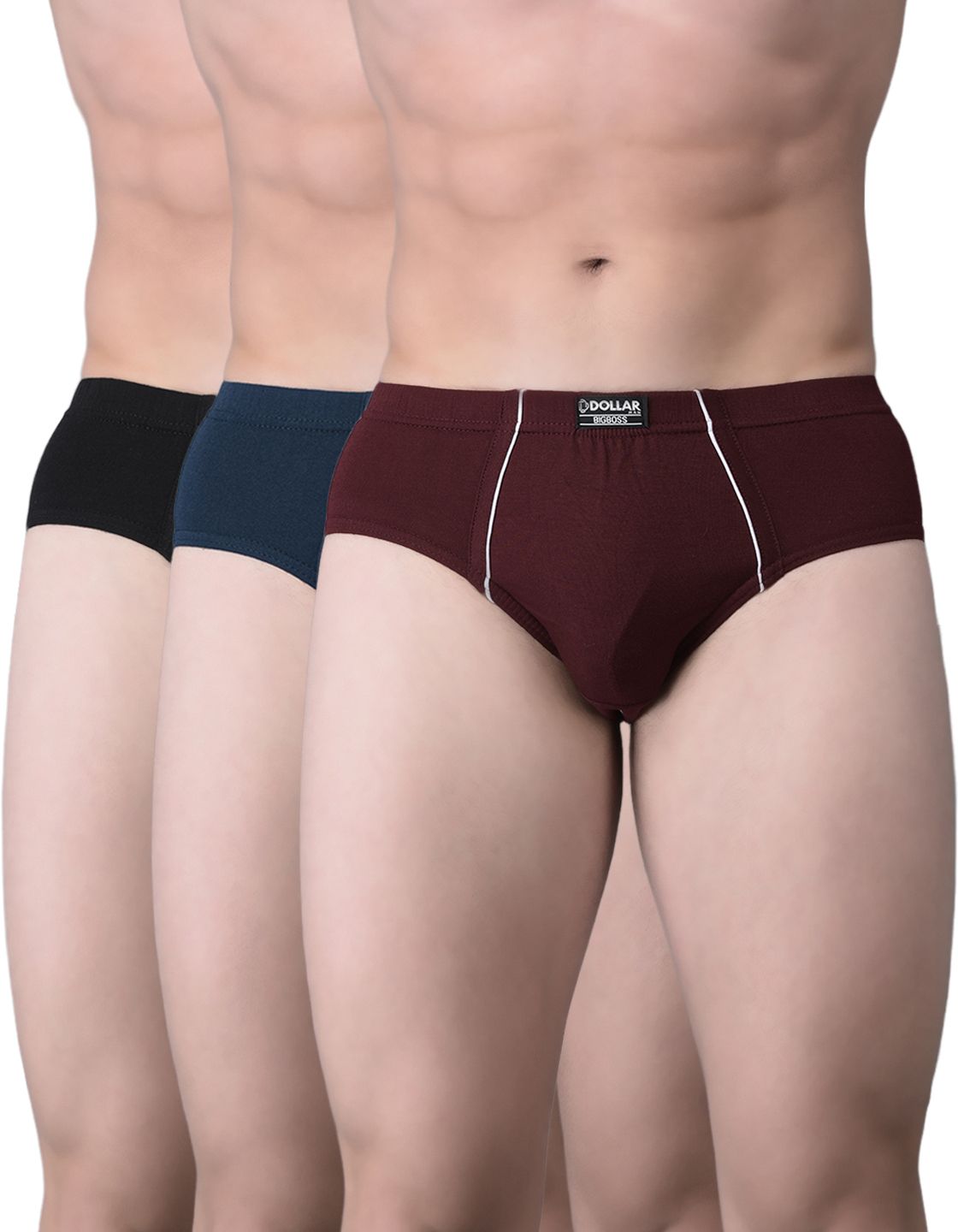 dollarbigboss Pack of 3 Anti-Microbial Super Combed Cotton Solid Men Brief-picture-24