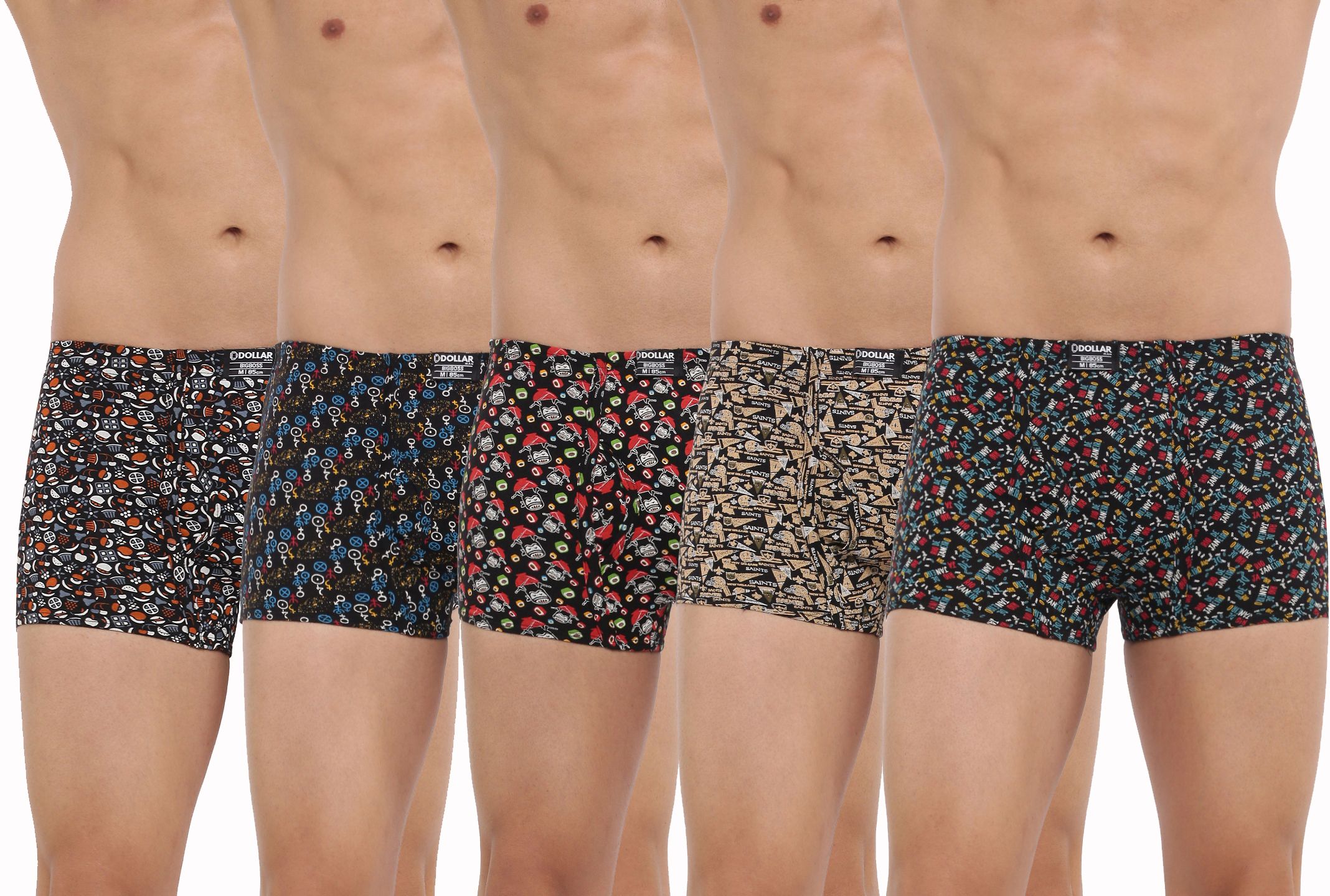 dollarbigboss Pack of 2 Soft Combed Cotton Printed Men Trunk-picture-31