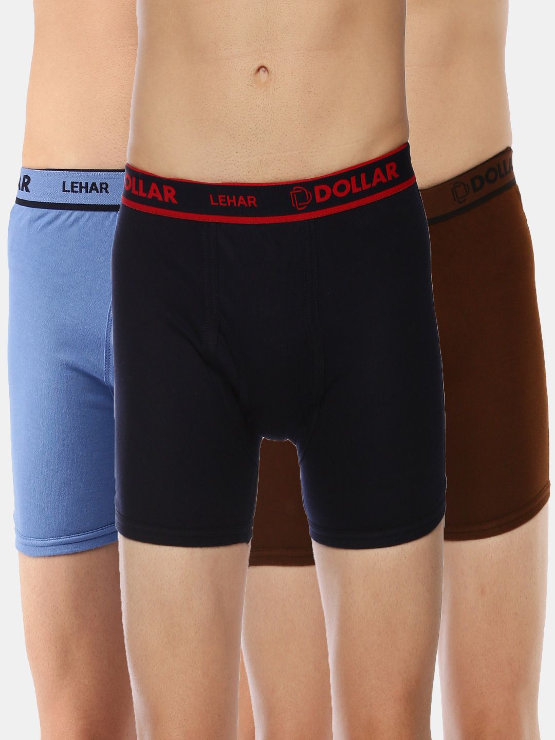 Pack of 3 Dollar Lehar Mens Combed Cotton Trunk - Pack of 3 - Actual Colour May Vary Solid Men Trunk-picture-20