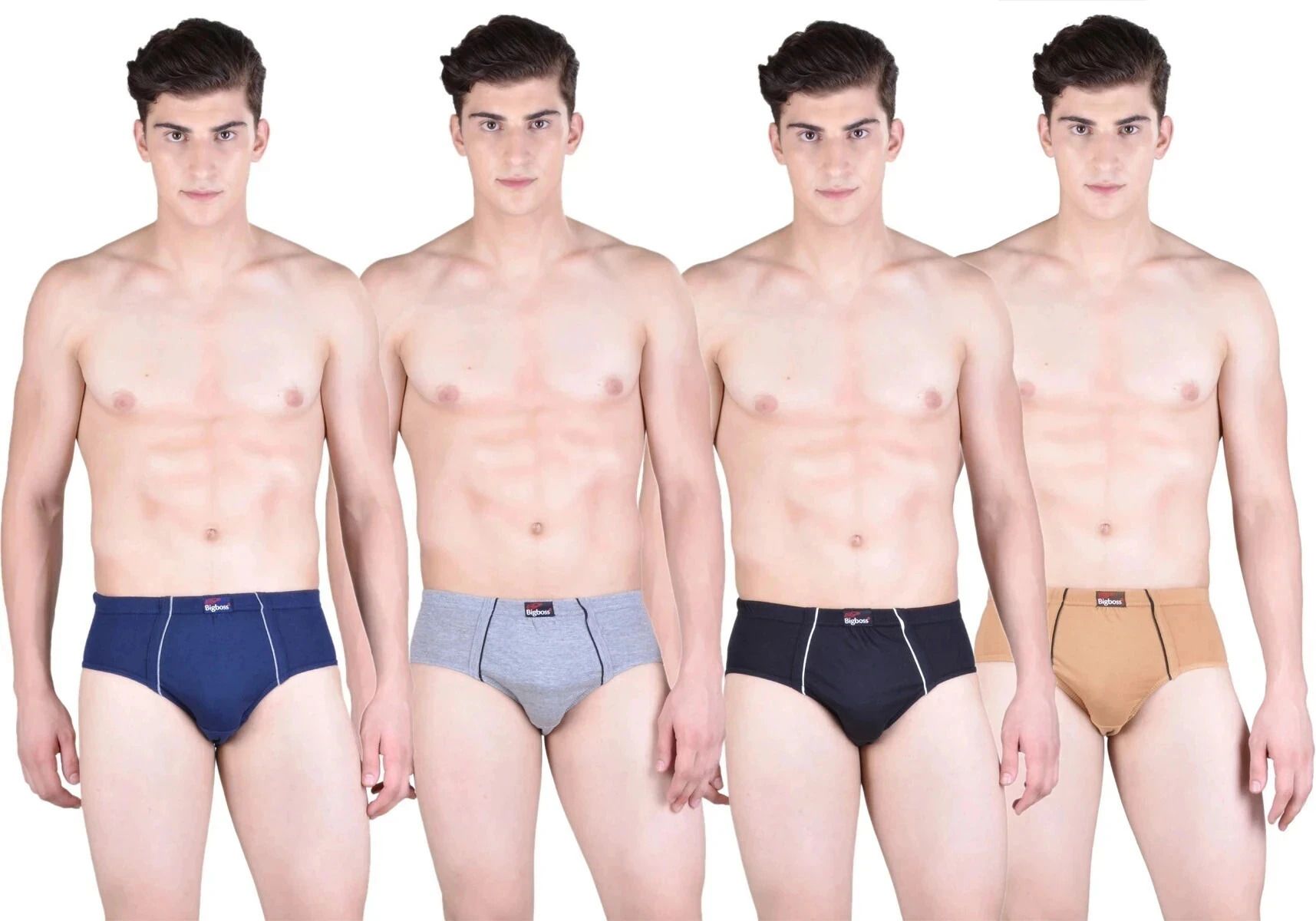Pack of 4 Anti-Microbial Super Combed Cotton Solid Men Brief