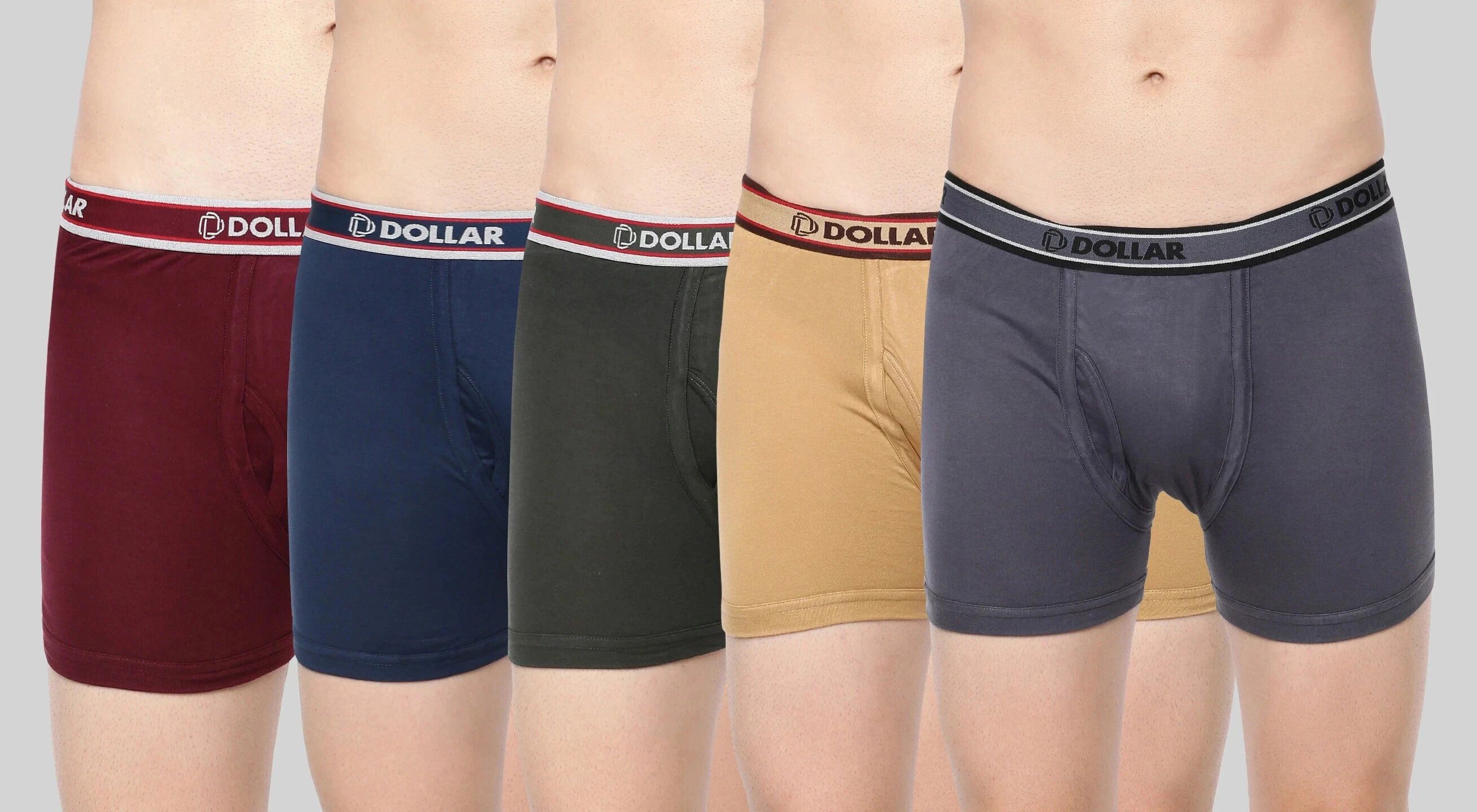 dollarbigboss Pack of 5 Combed Cotton Classy Solid Men Trunk-picture-22