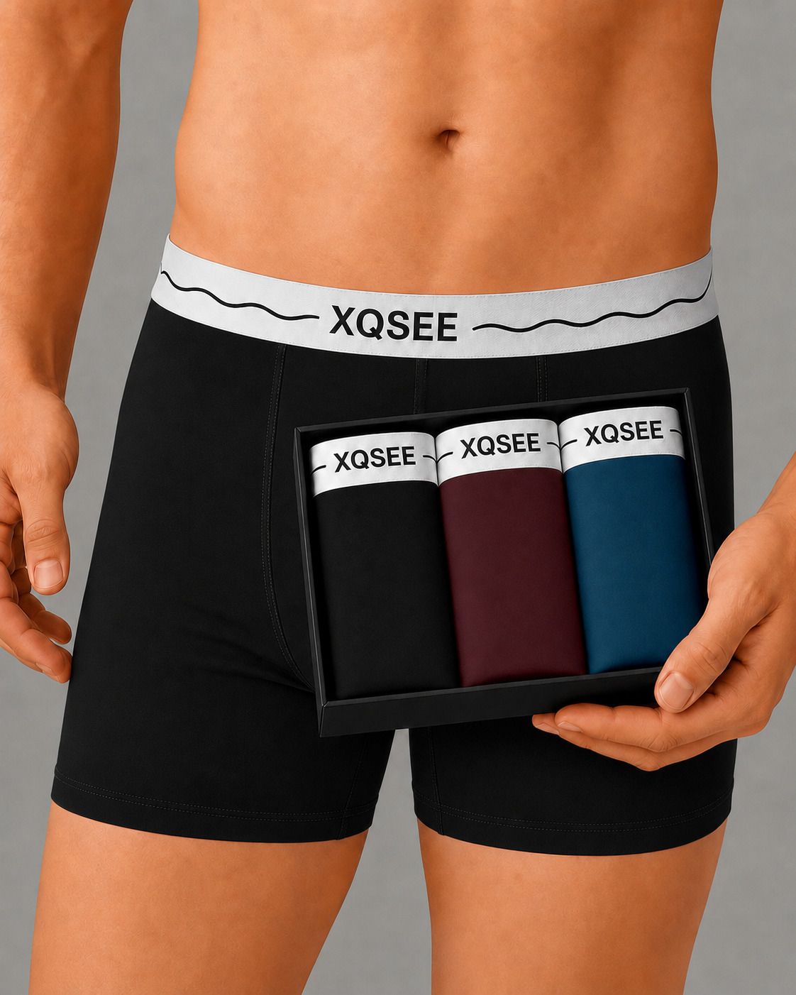 xqsee Pack of 3 Solid Men Trunk-picture-5