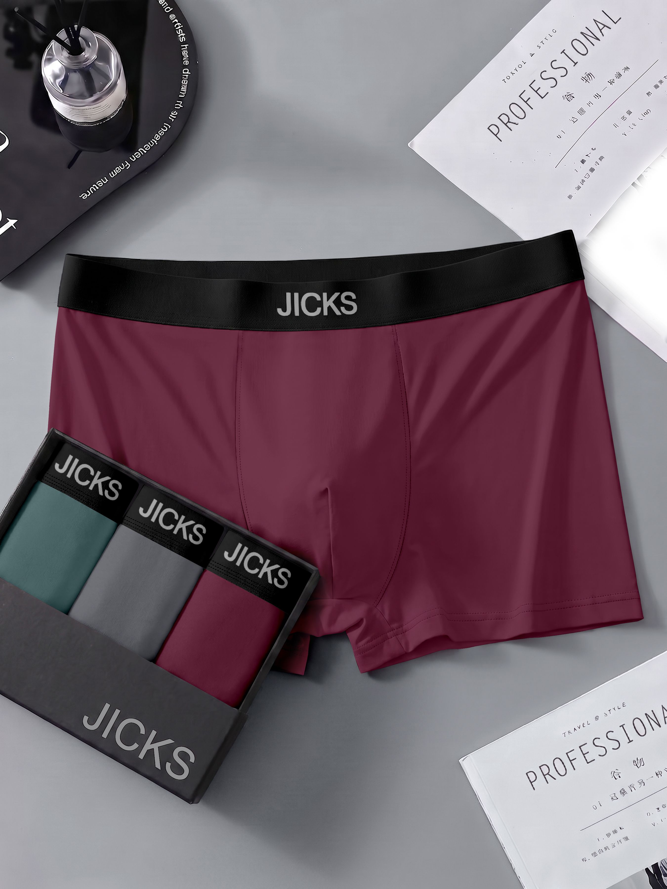 jicks Pack of 3 Solid Men Trunk-picture-20