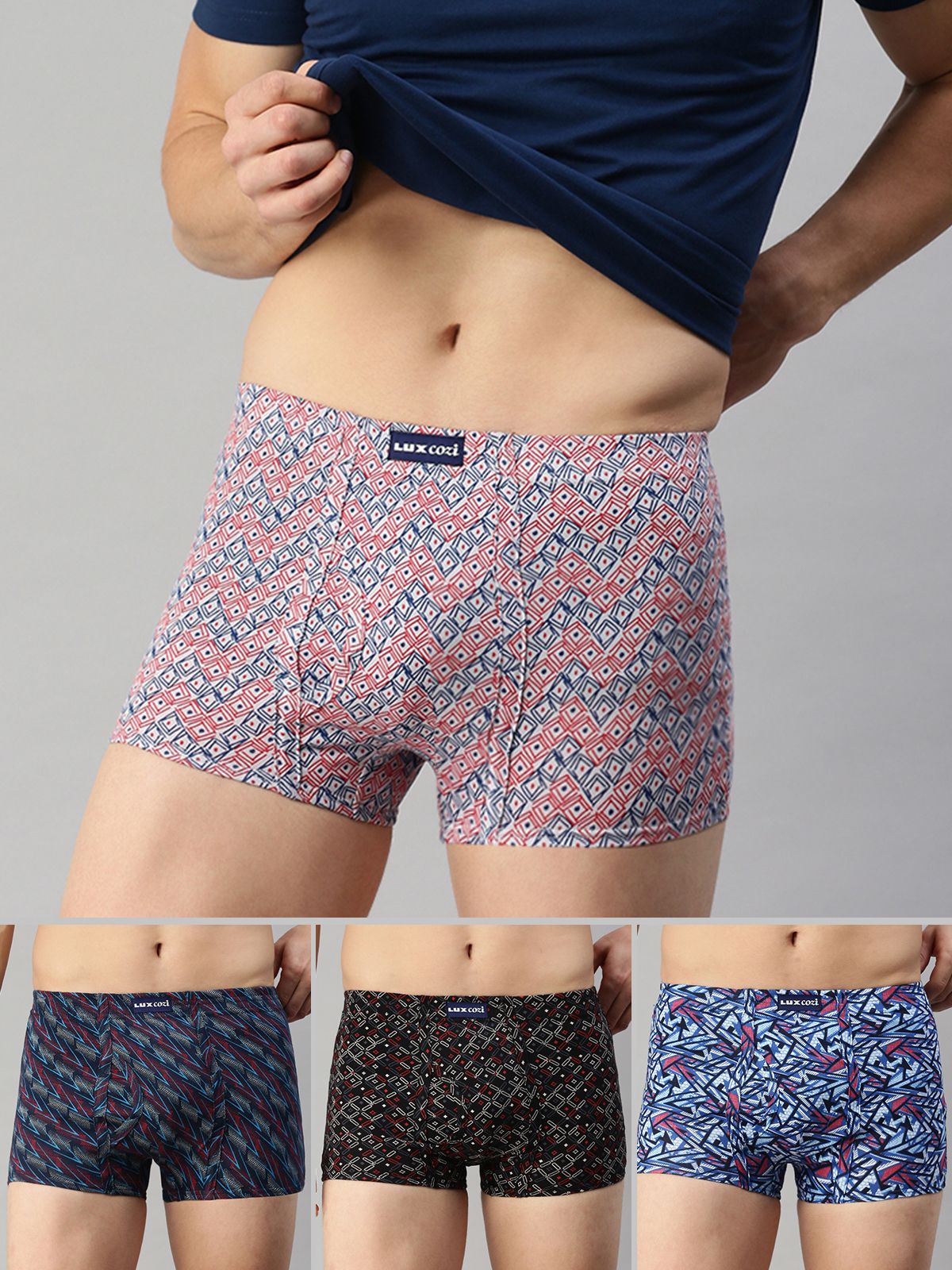 lux cozi Pack of 4 Printed Men Trunk-picture-15
