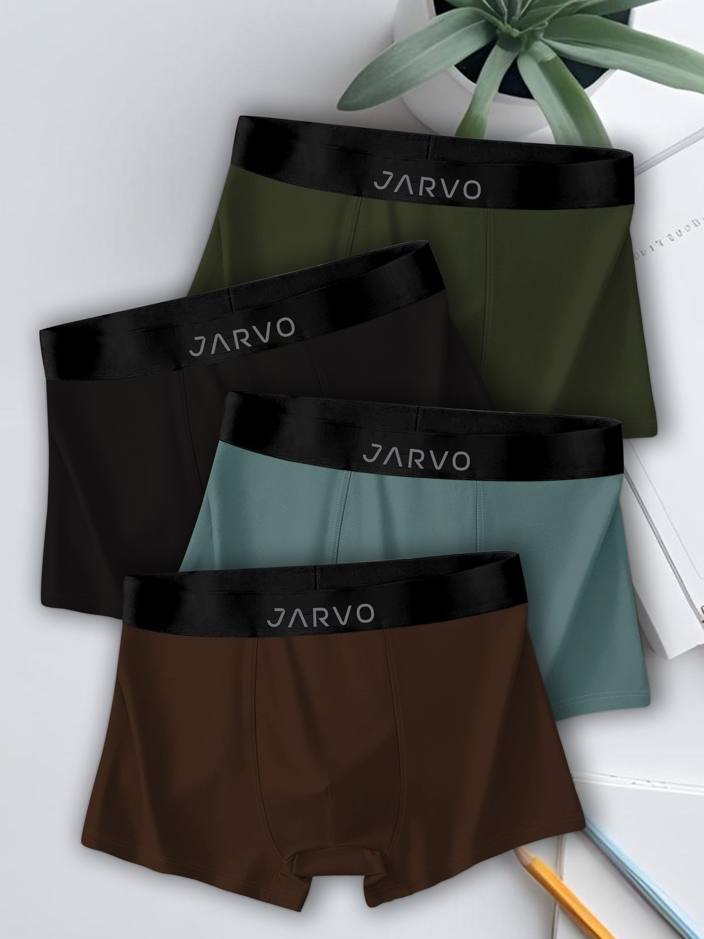 jarvo Pack of 4 Solid Men Trunk-picture-20