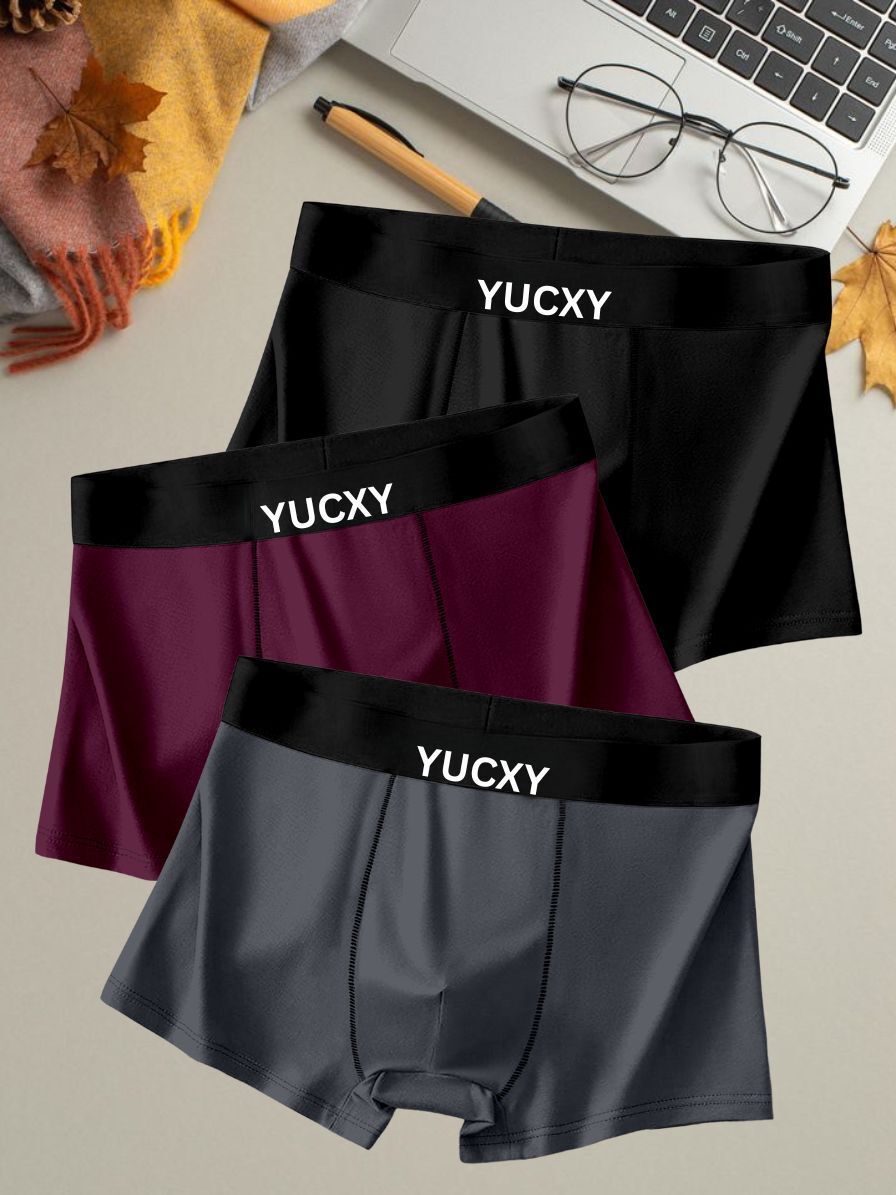 yucxy Pack of 3 Solid Men Trunk-picture-20