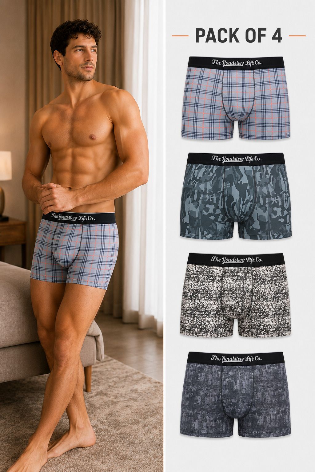 roadster Pack of 4 Printed Men Trunk-picture-11