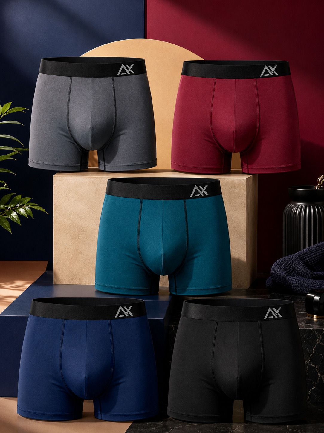Pack of 5 Solid Men Trunk-image-26