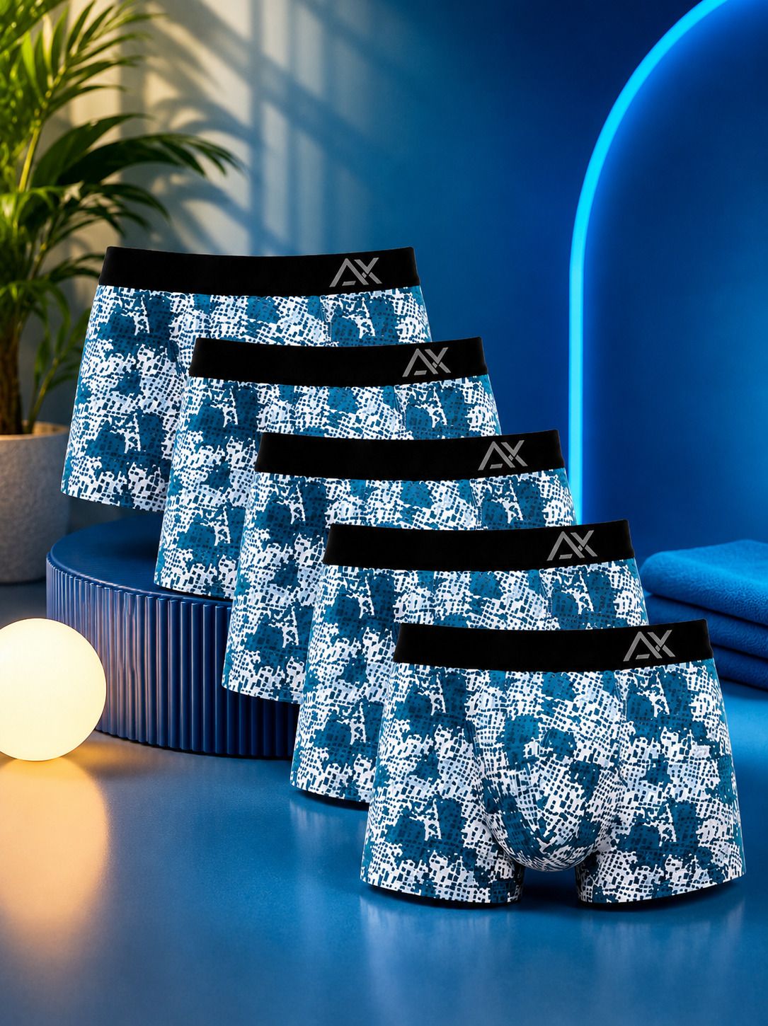aaoxx Pack of 5 Camouflage, Printed, Self Design Men Brief-picture-44