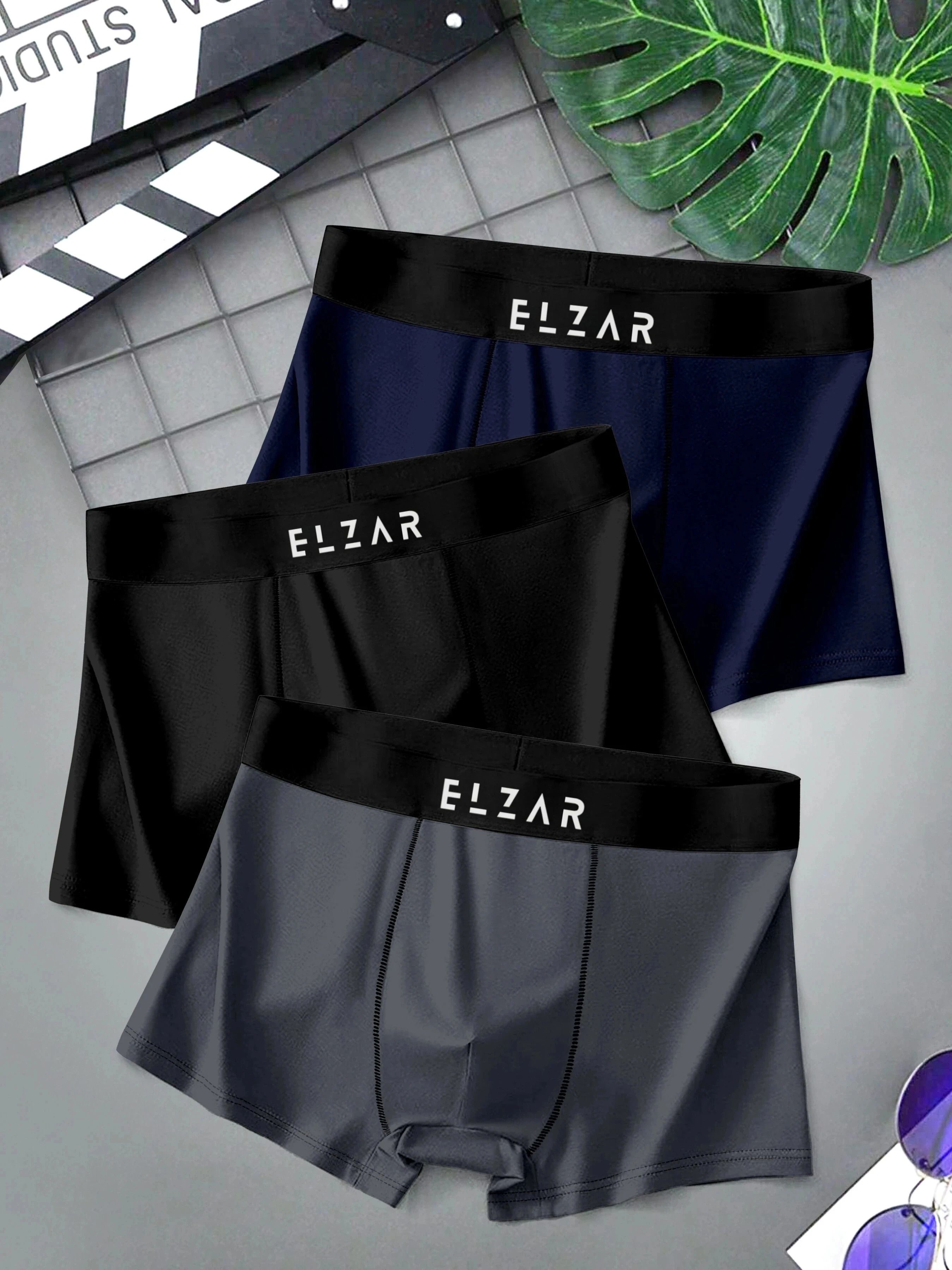 elzar Pack of 3 Solid Men Trunk-picture-0