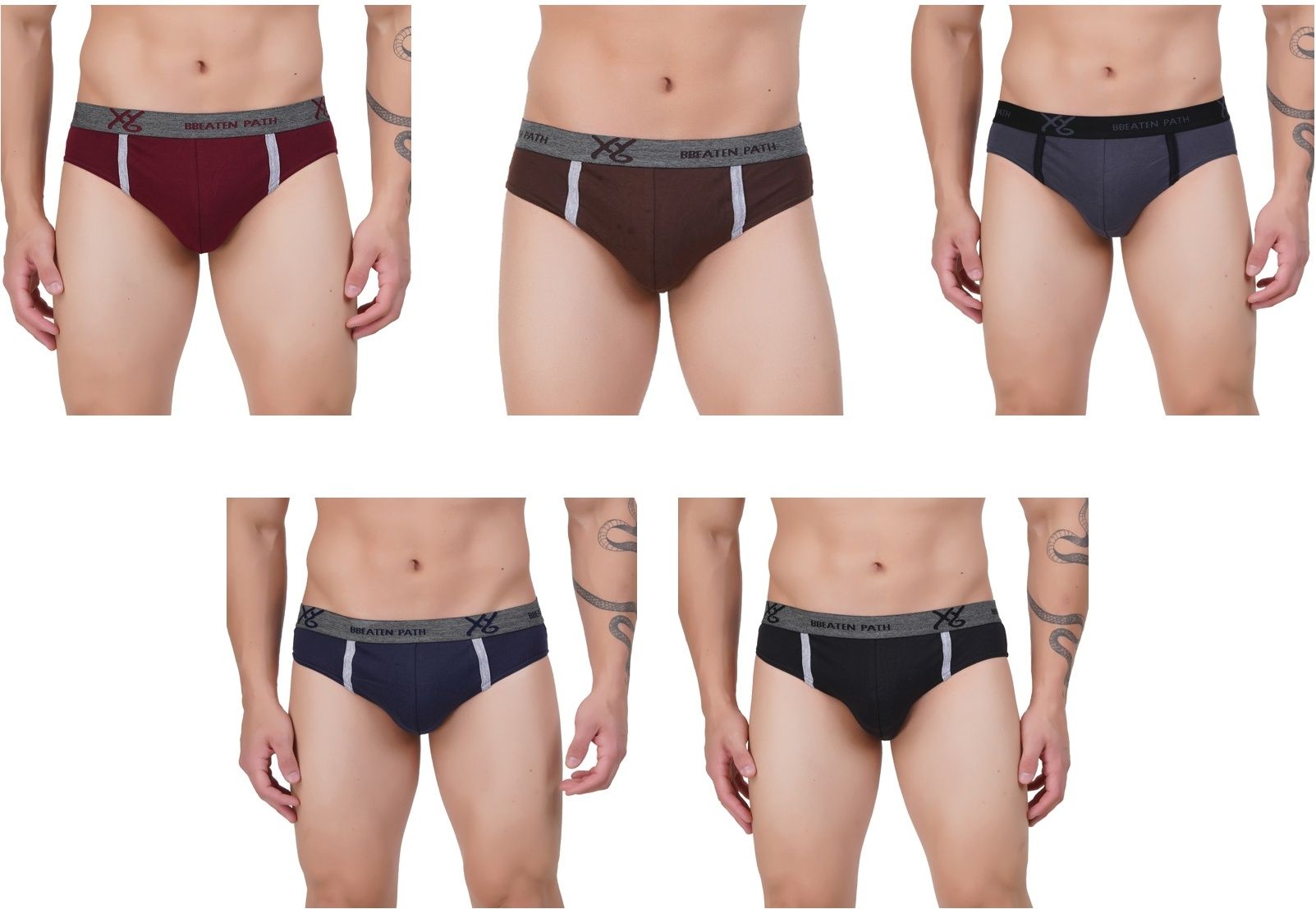 xy bbeaten path Pack of 5 Solid Men Brief-picture-17