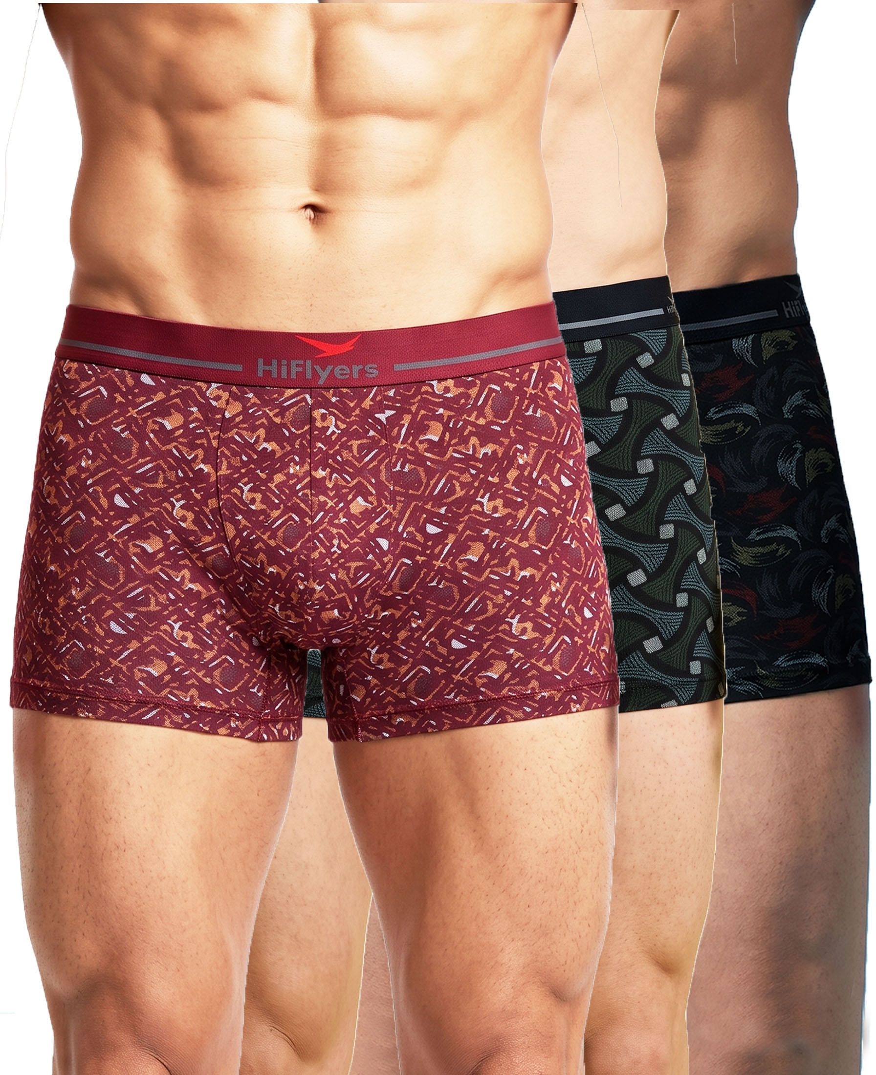 hiflyers Pack of 3 Geometric Print Men Trunk-picture-17