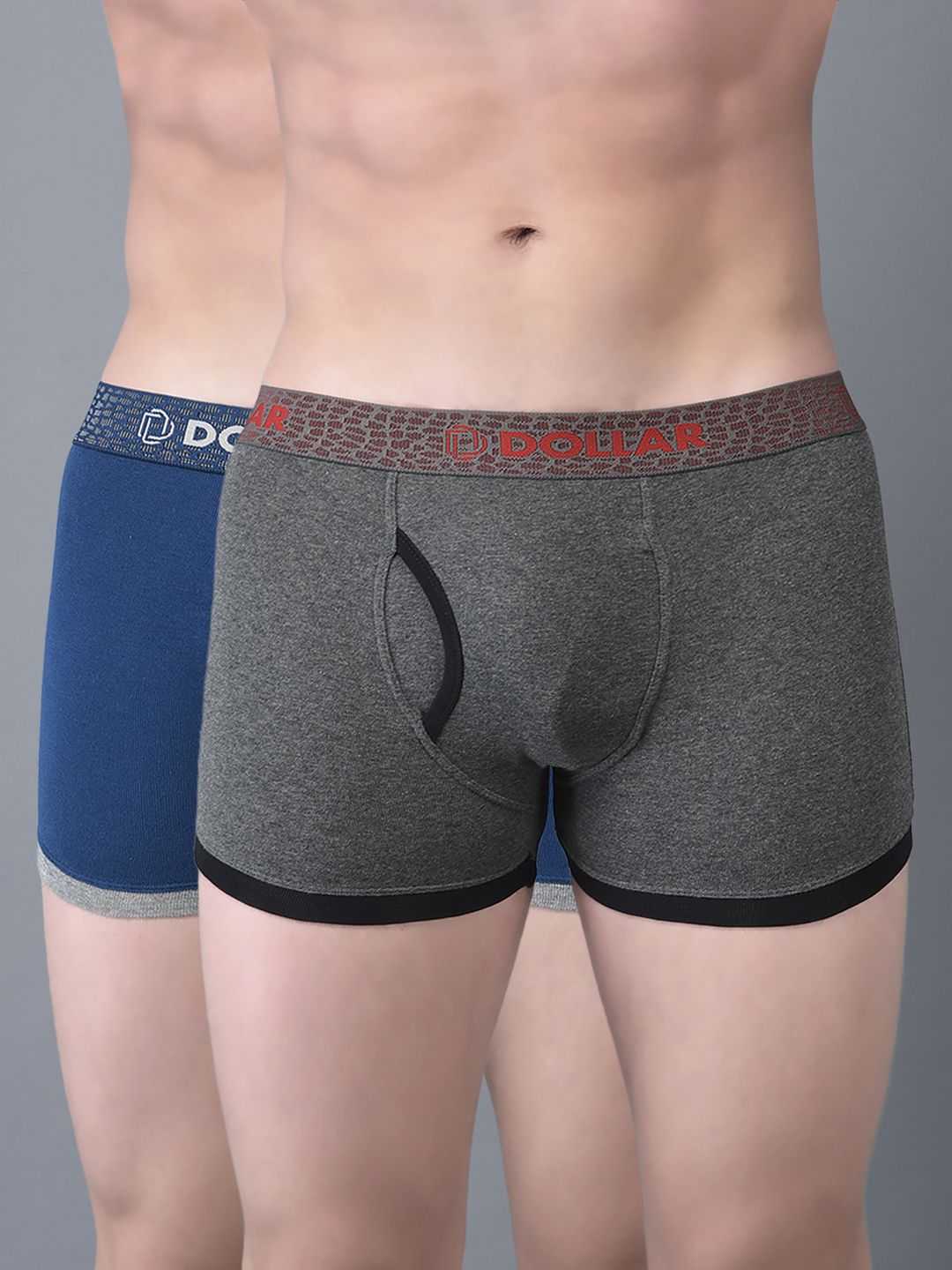 Pack of 2 Combed Cotton Contoured Pouch Support Solid Men Trunk-image-22