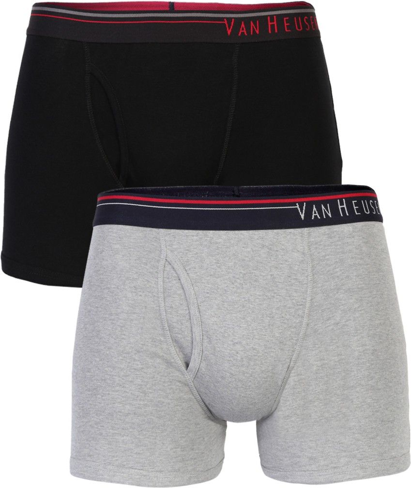 van heusen Men Black Pack of 2 Solid Antibacterial Colour Fresh Boxer Briefs Solid Men Trunk-picture-14