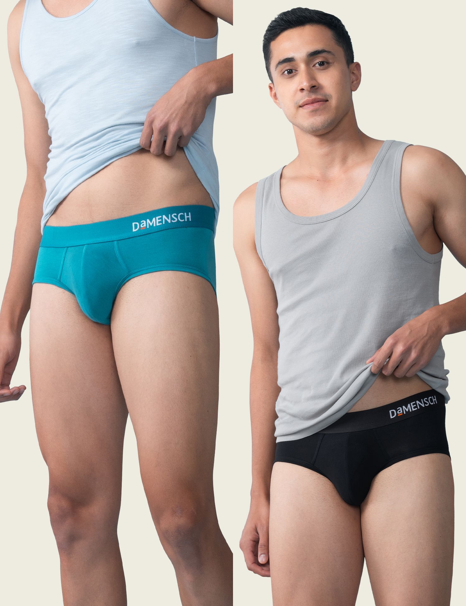 damensch Pack of 2 Micro Modal Stretch V Shape Solid Men Brief-picture-28