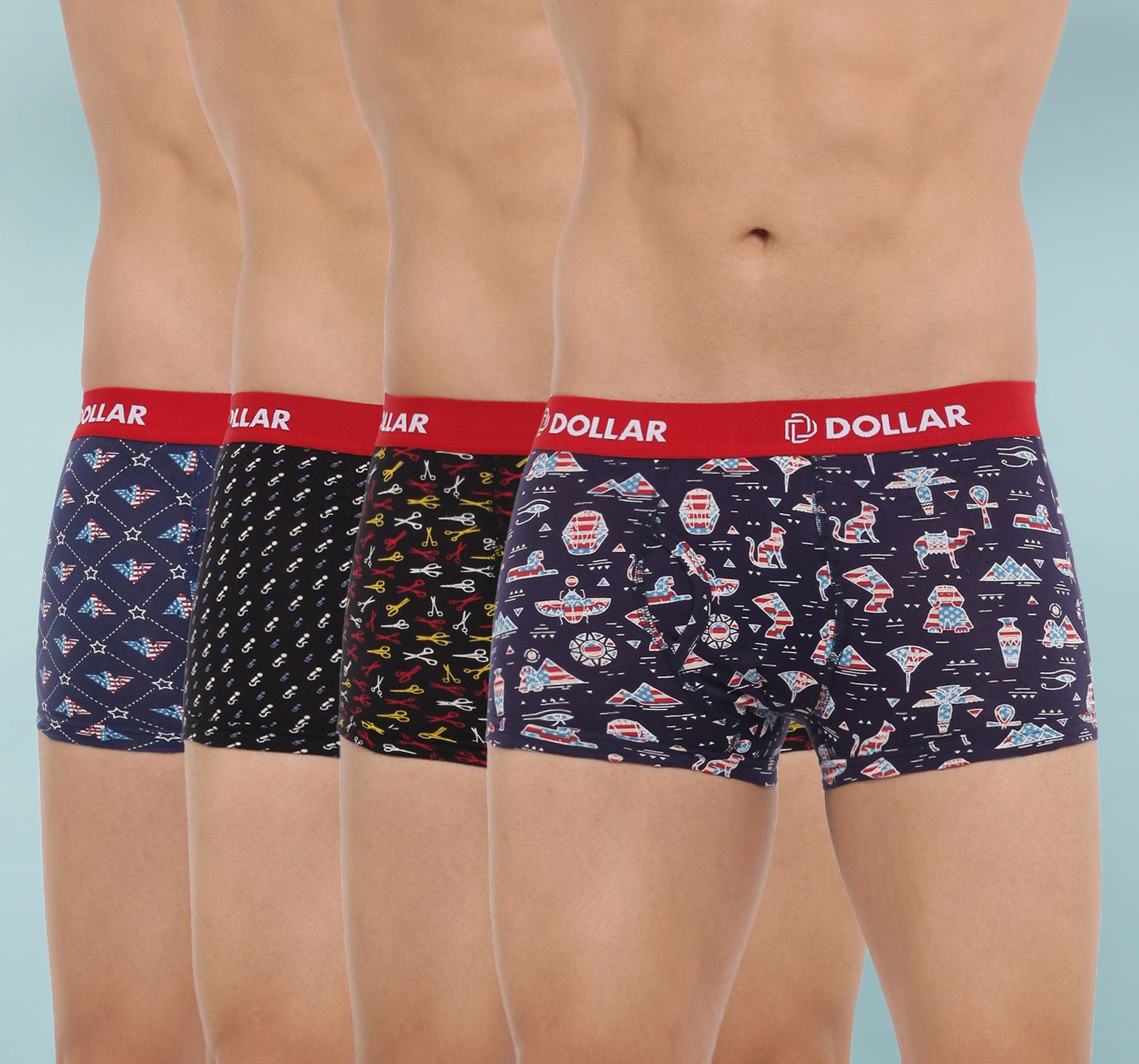 dollar bigboss Pack of 4 Combed Cotton Printed Men Trunk-picture-14
