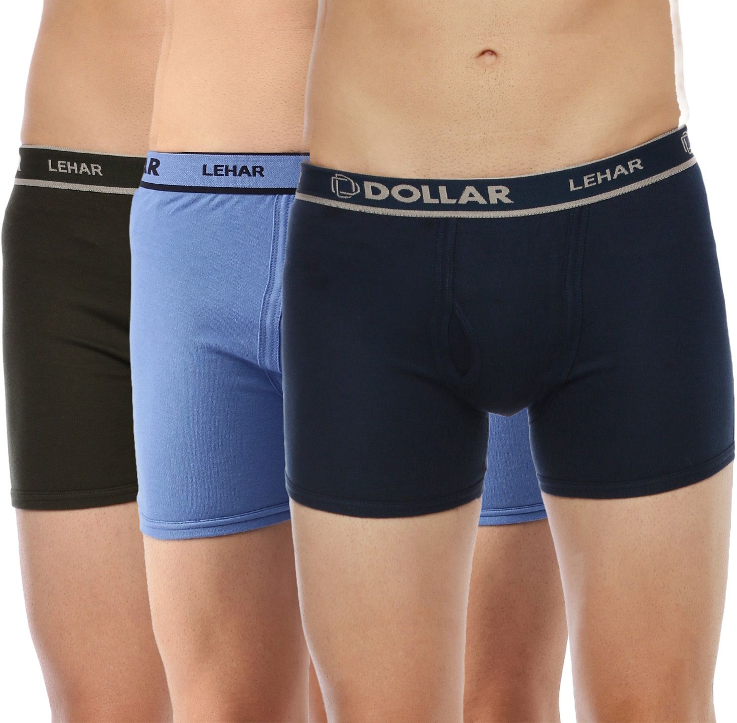 Pack of 3 Dollar Lehar Mens Combed Cotton Trunk - Pack of 3 - Actual Colour May Vary Solid Men Trunk-image-47