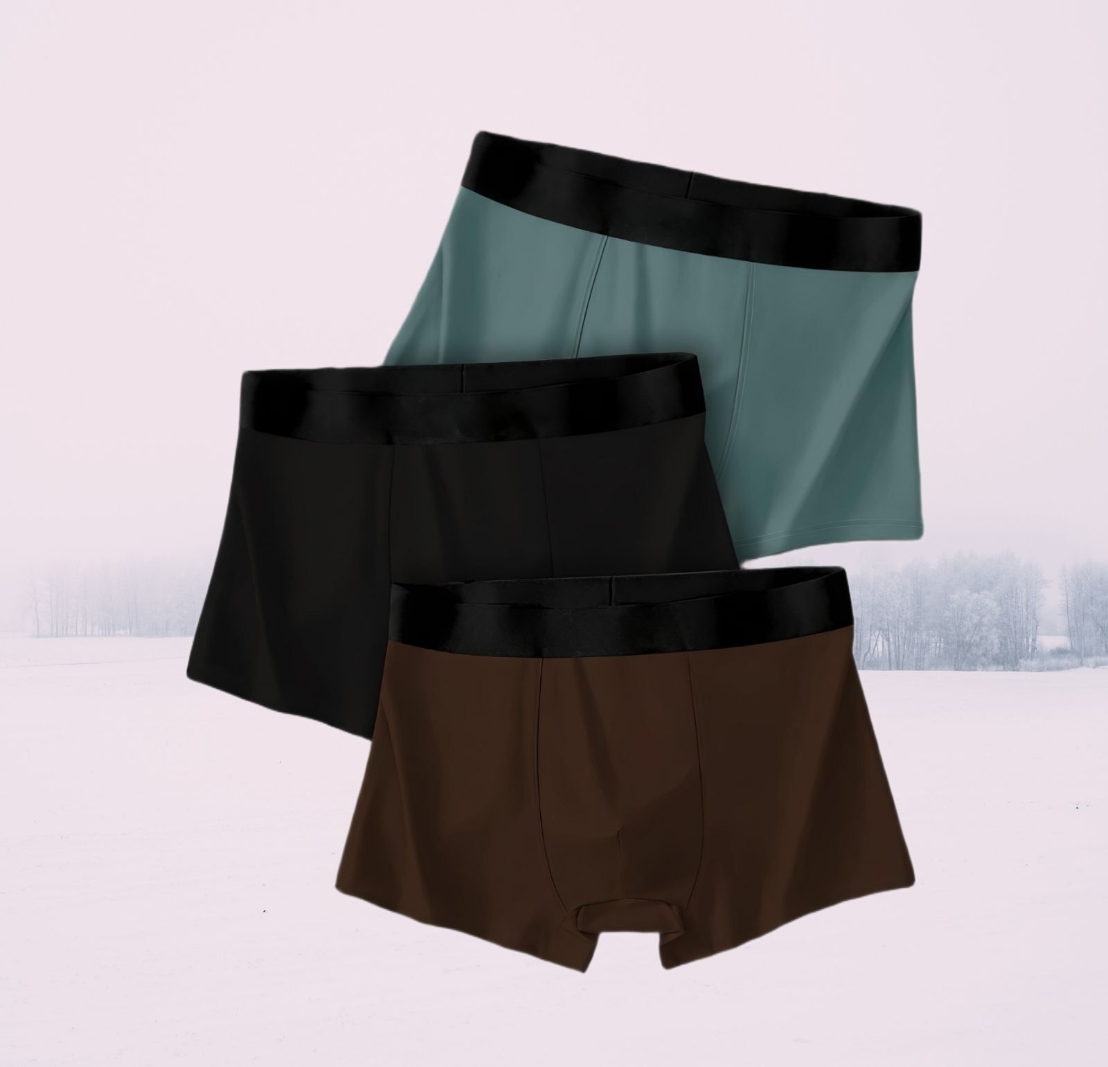 aizii Pack of 3 Solid Men Trunk-picture-24