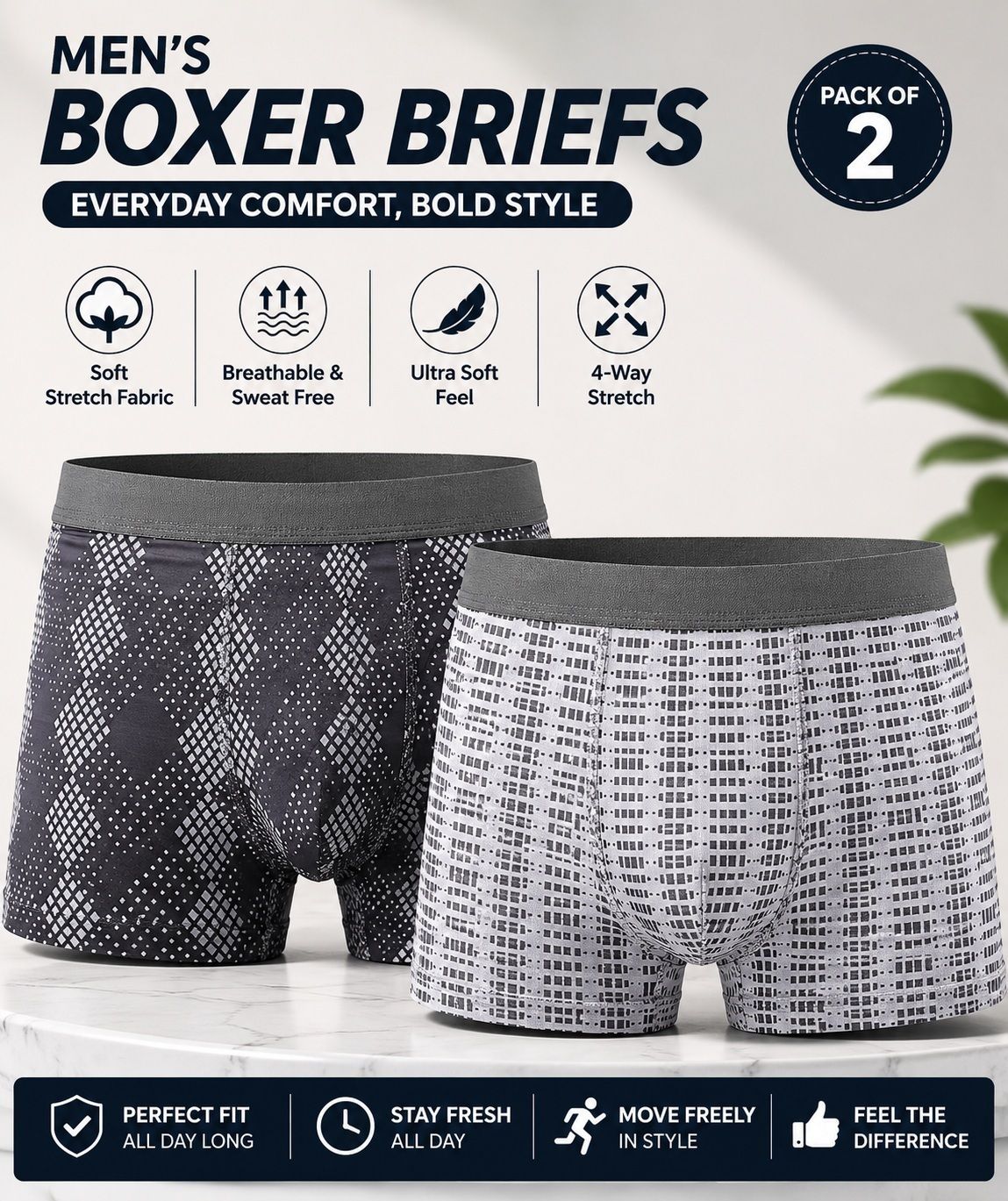 auracrew Pack of 2 Geometric Print Men Brief-picture-24
