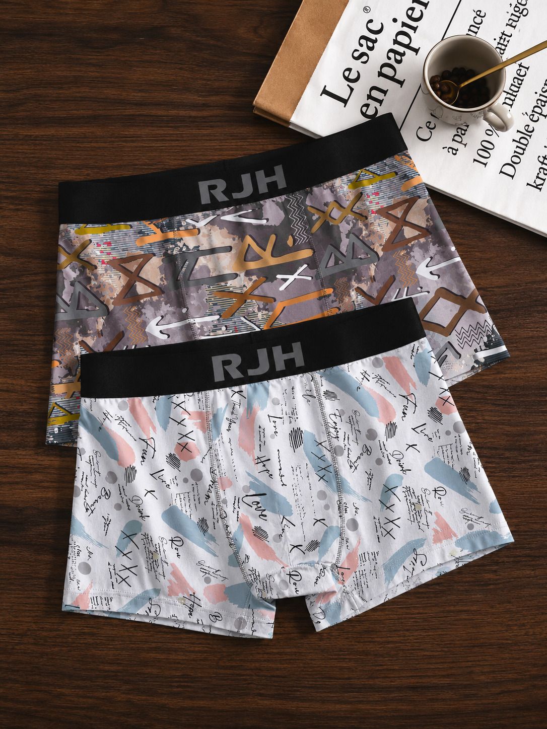 rjh Pack of 2 Printed, Geometric Print Men Trunk-picture-23