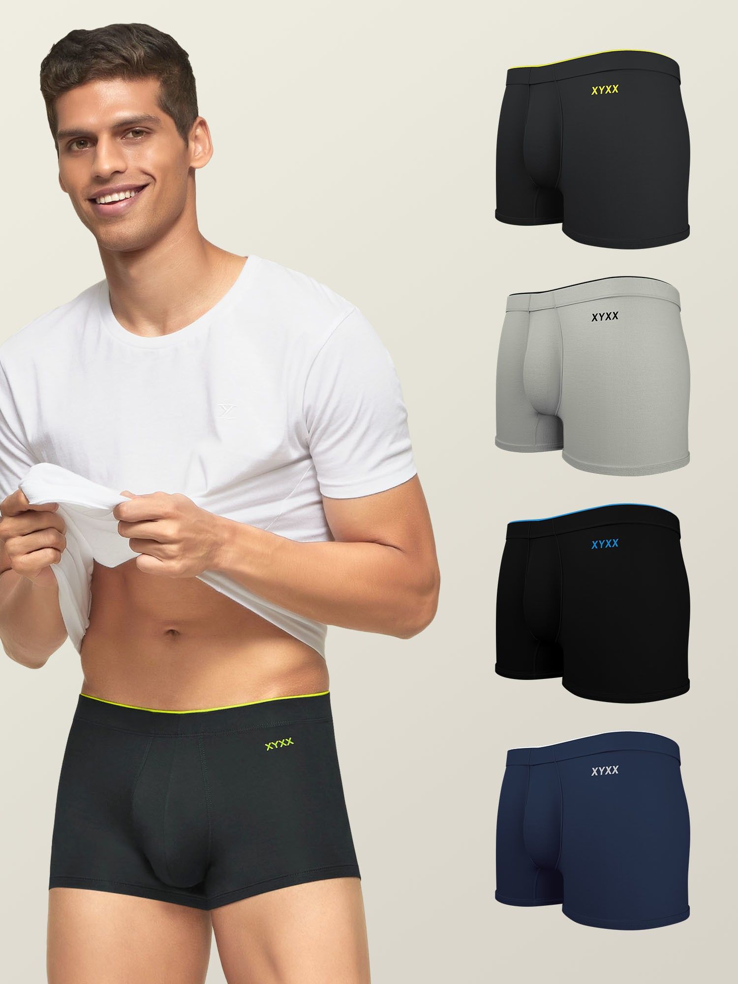 xyxx Pack of 5 Underwear Uno Intellisoft Micro Modal Solid Solid Men Trunk-picture-10