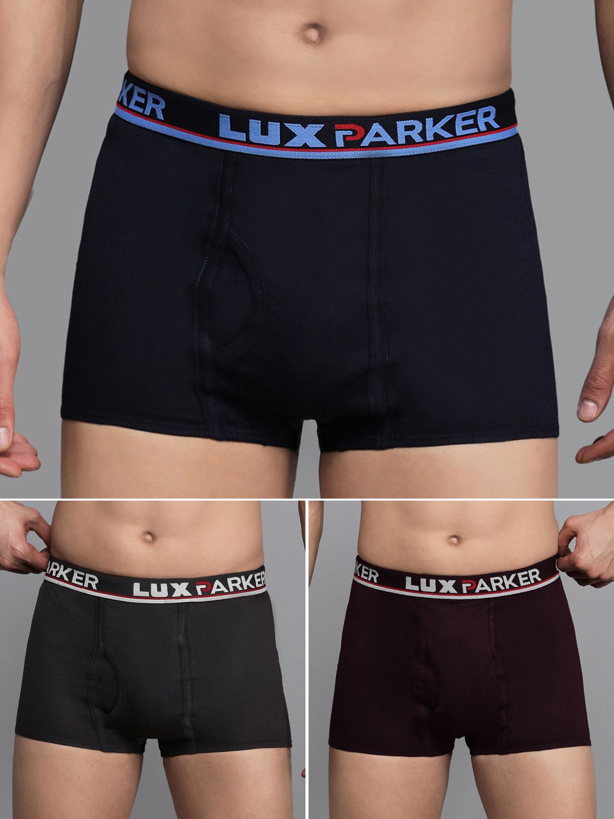 lux parker Pack of 3 Solid Men Trunk-picture-14