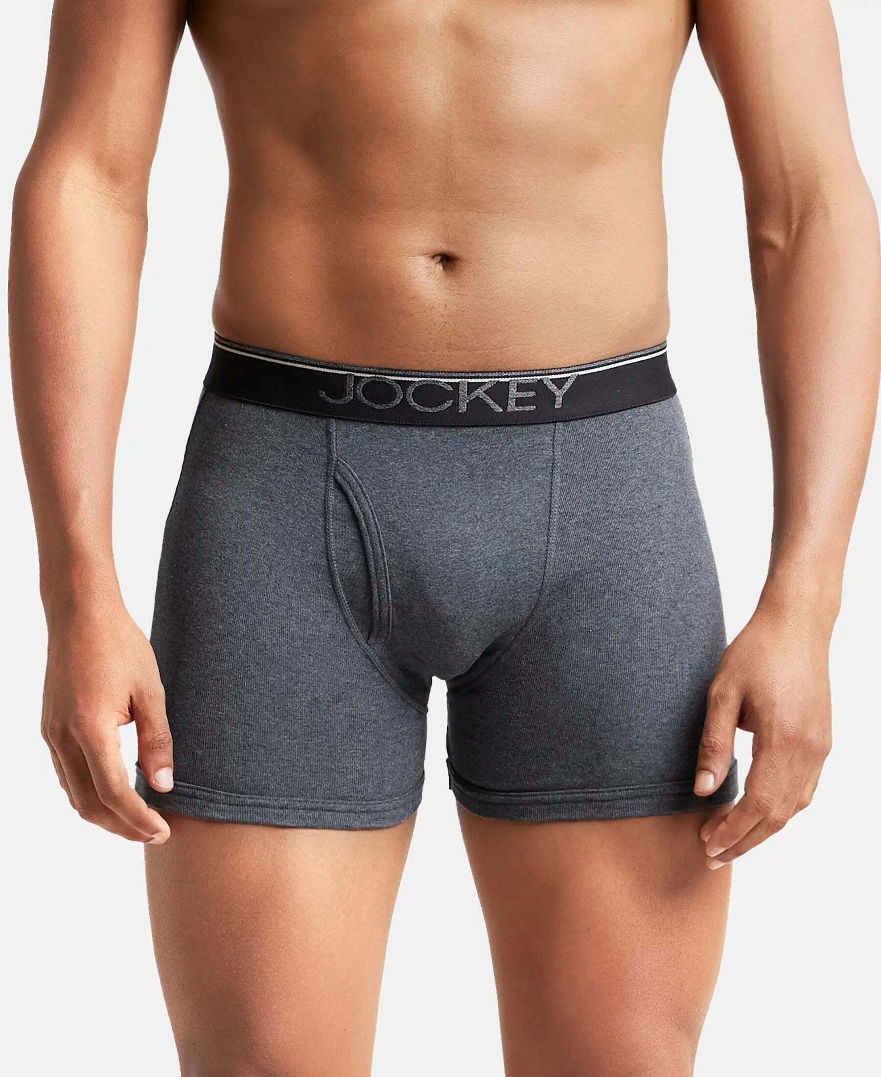 8009 Super Combed Cotton Rib Solid Men Trunk-image-22